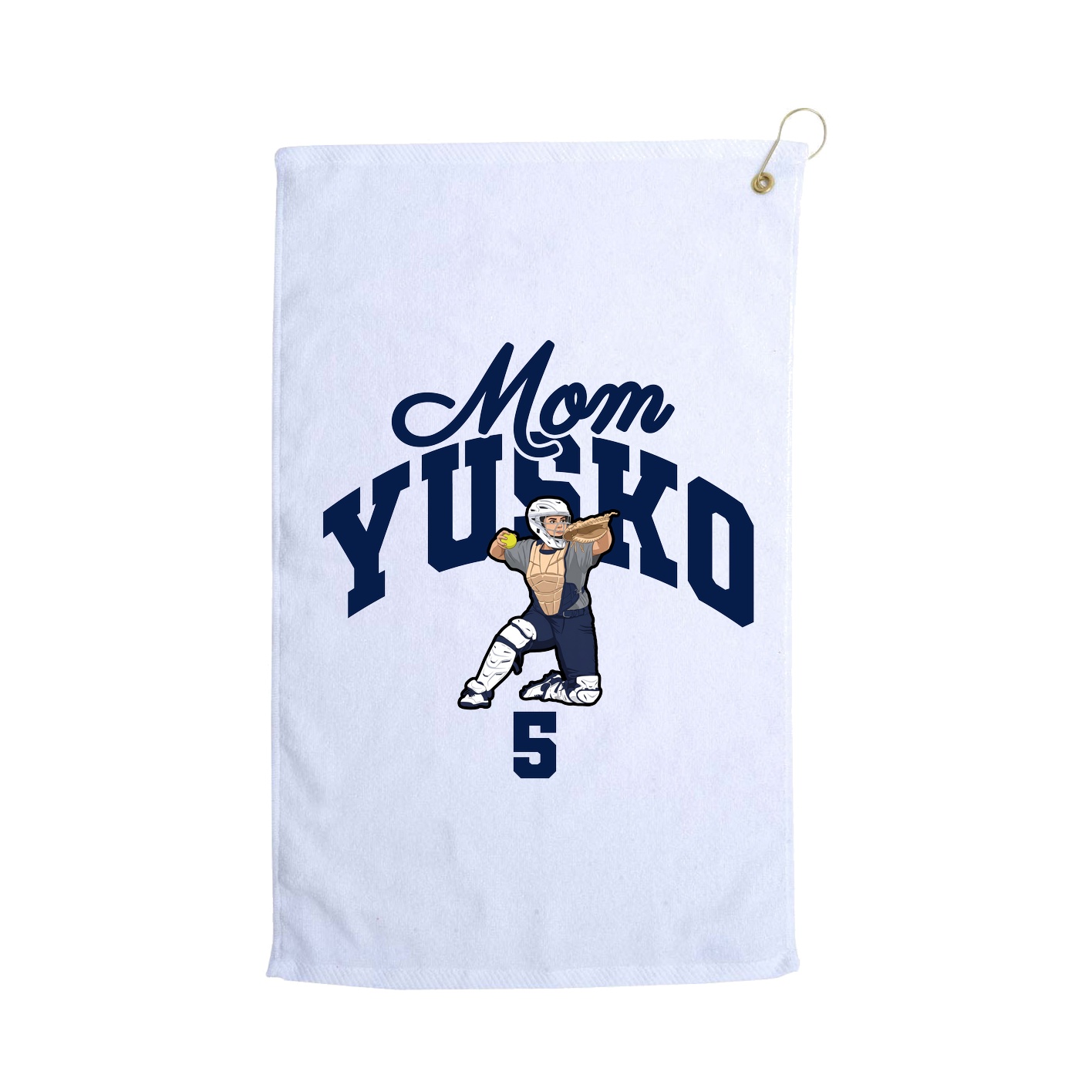 Golf Towel — Mothers Day Arch in White