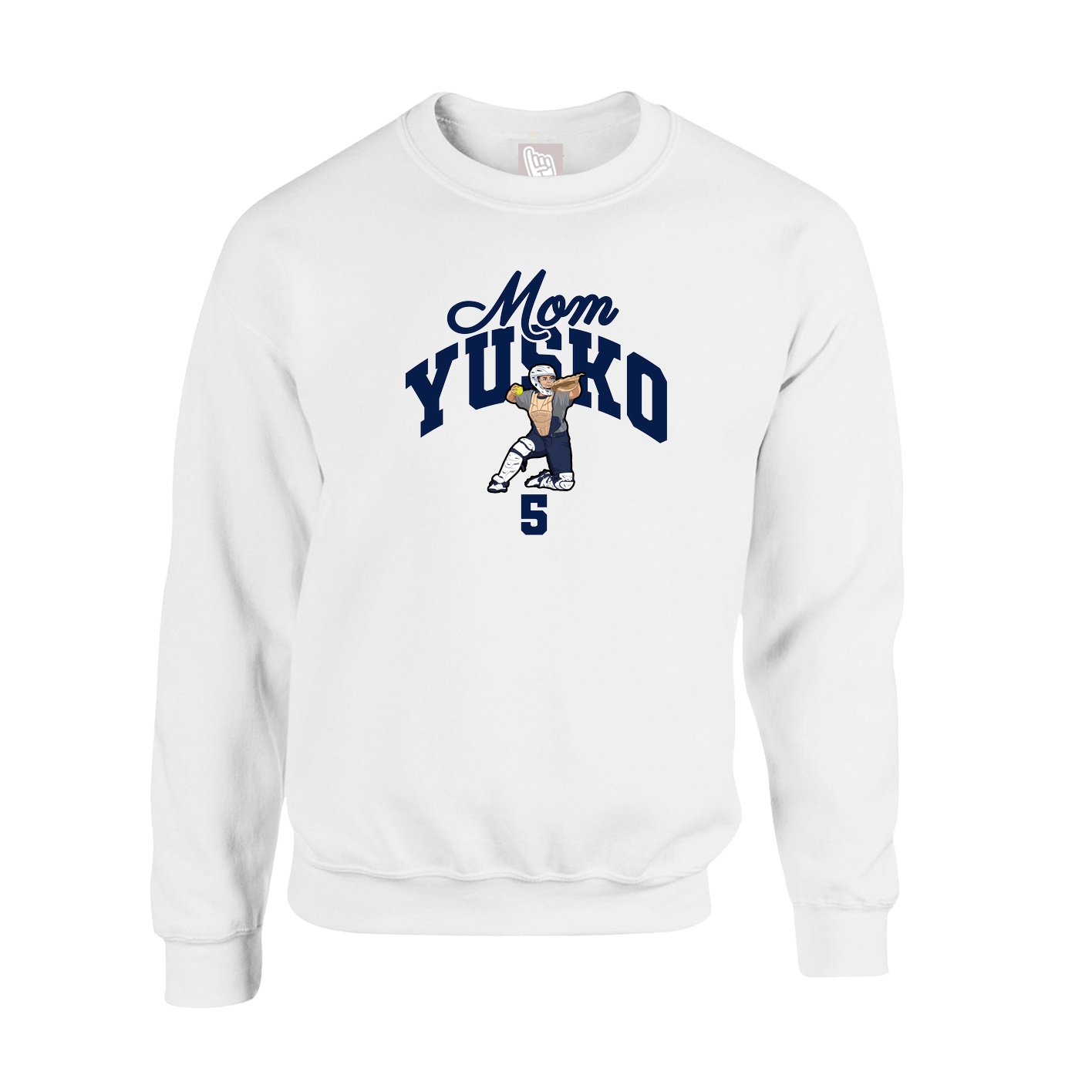 Fleece Crew — Mothers Day Arch in White
