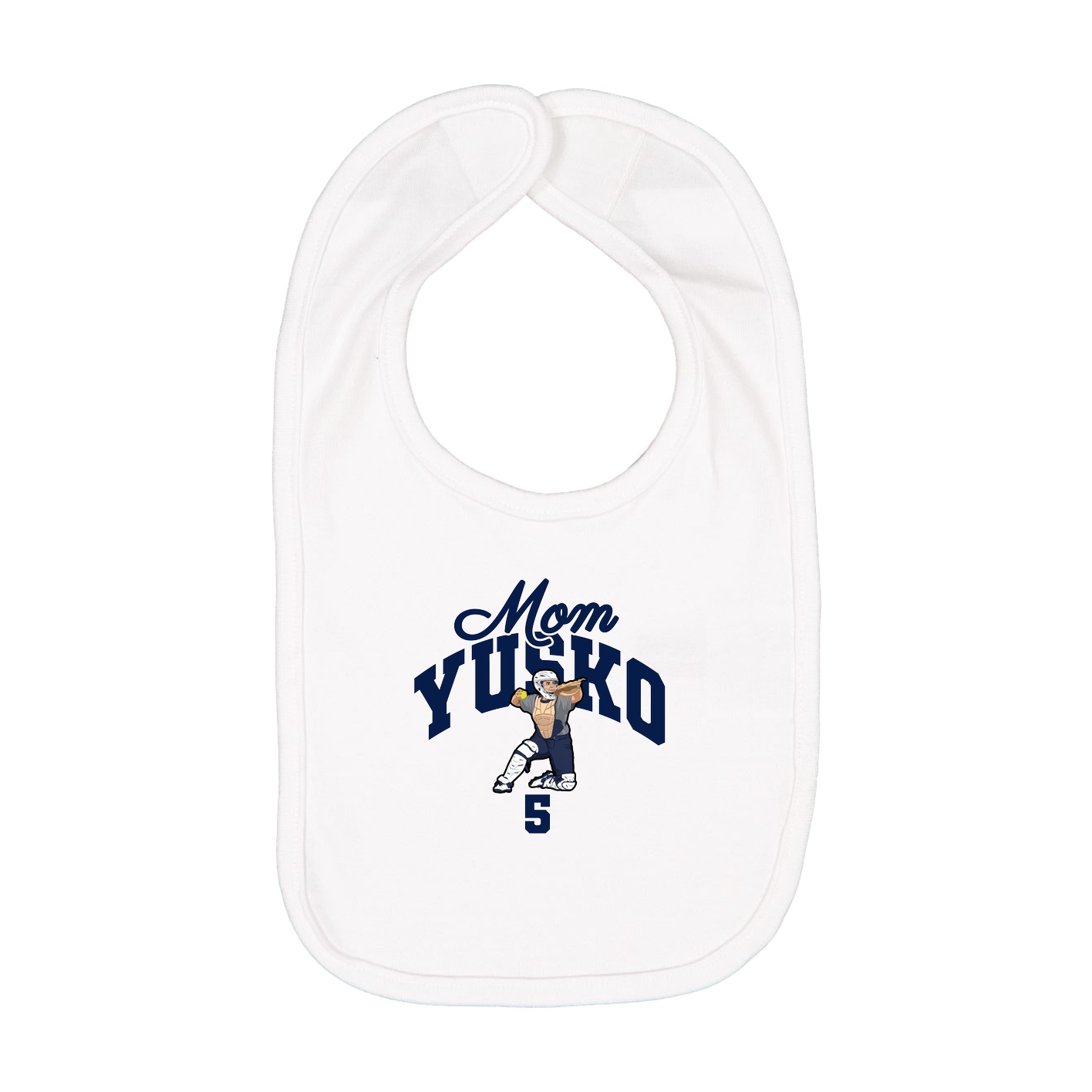 Infant Bib — Mothers Day Arch in White