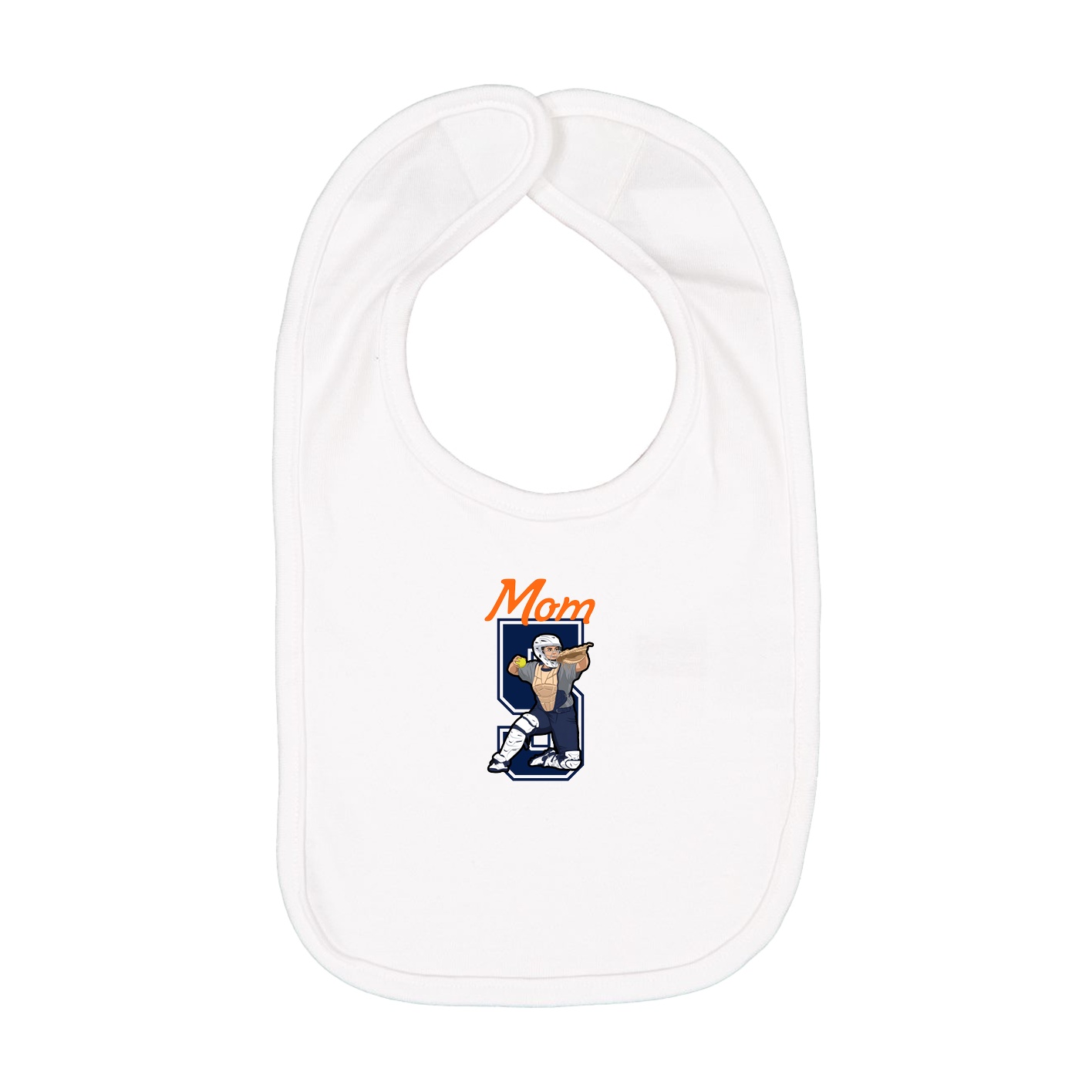 Infant Bib — Mothers Day Shirsey in White