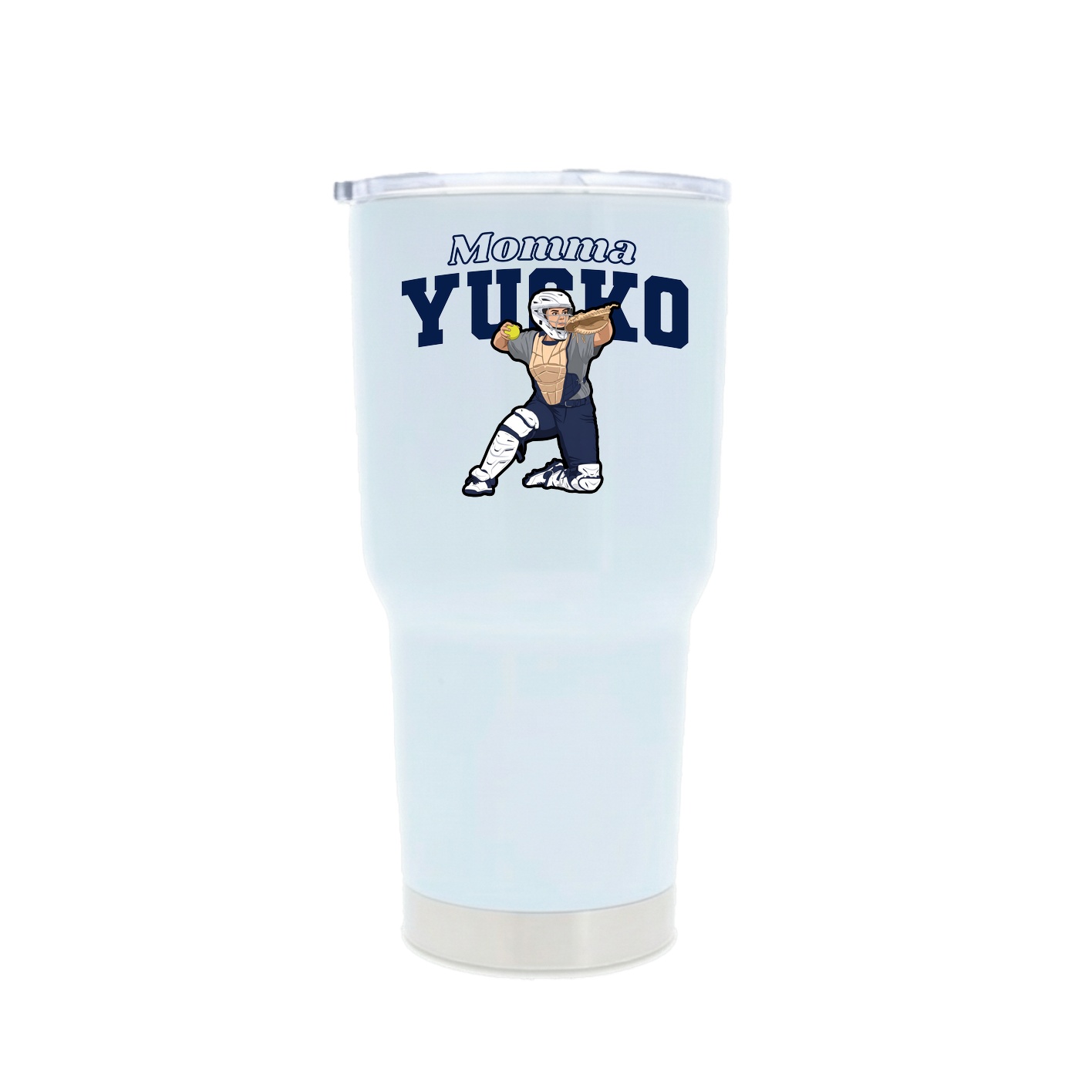 30oz Stainless Steel Tumbler — Mothers Day Block in White