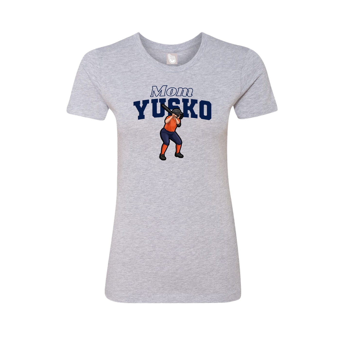 Womens Tee — Mothers Day Block in Grey