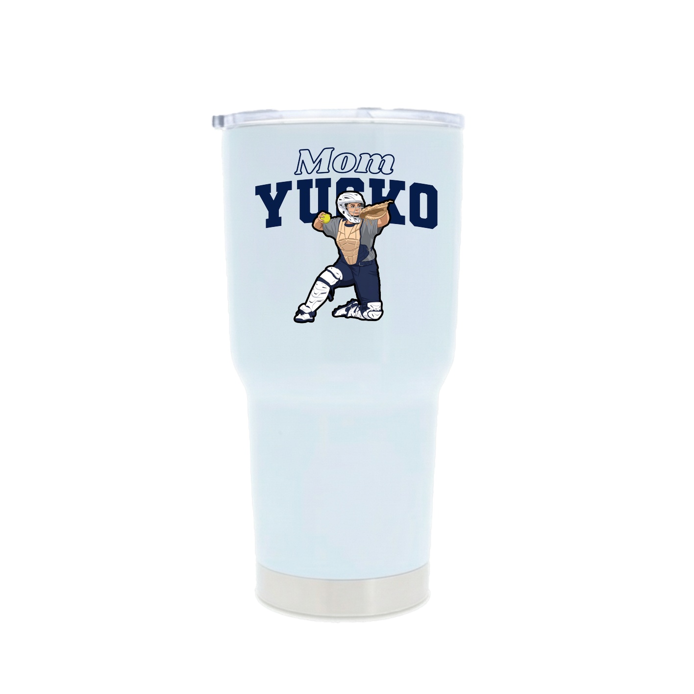 30oz Stainless Steel Tumbler — Mothers Day Block in White