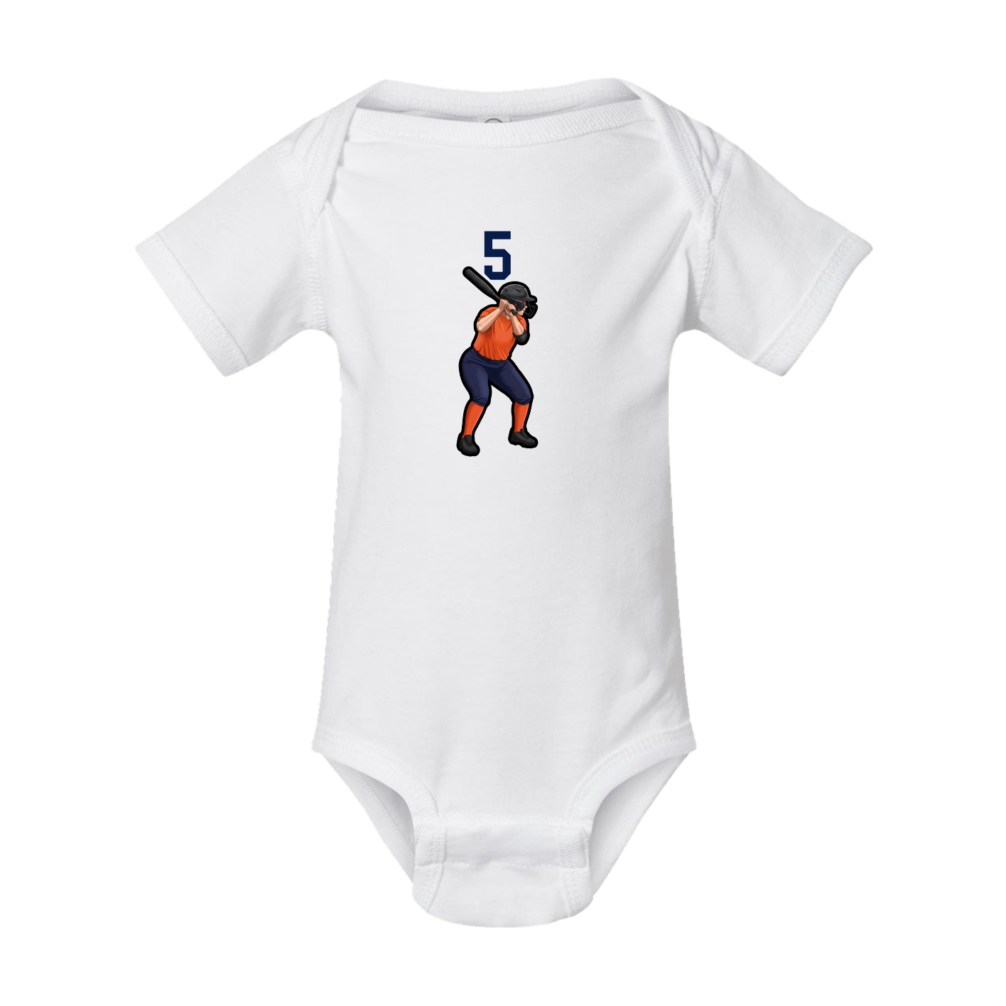 Baby Onesie — Number Top in White