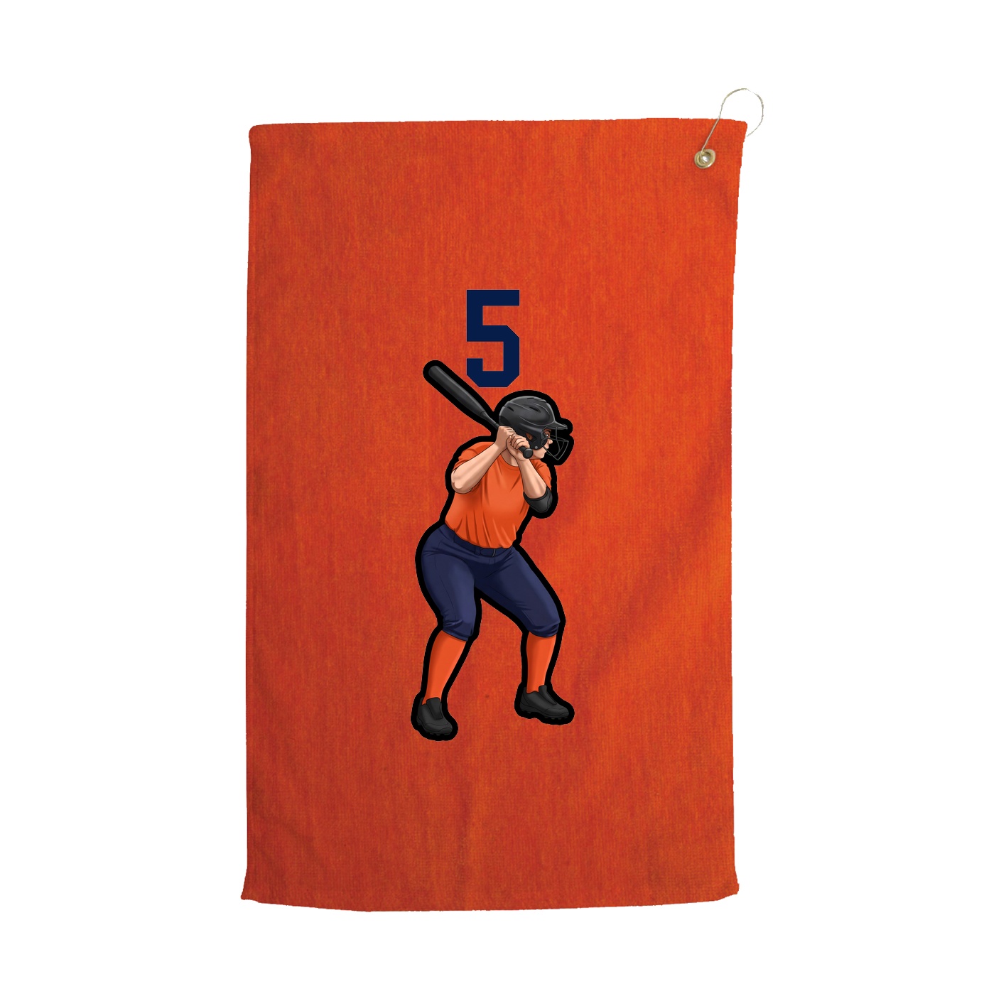 Golf Towel — Number Top in Orange
