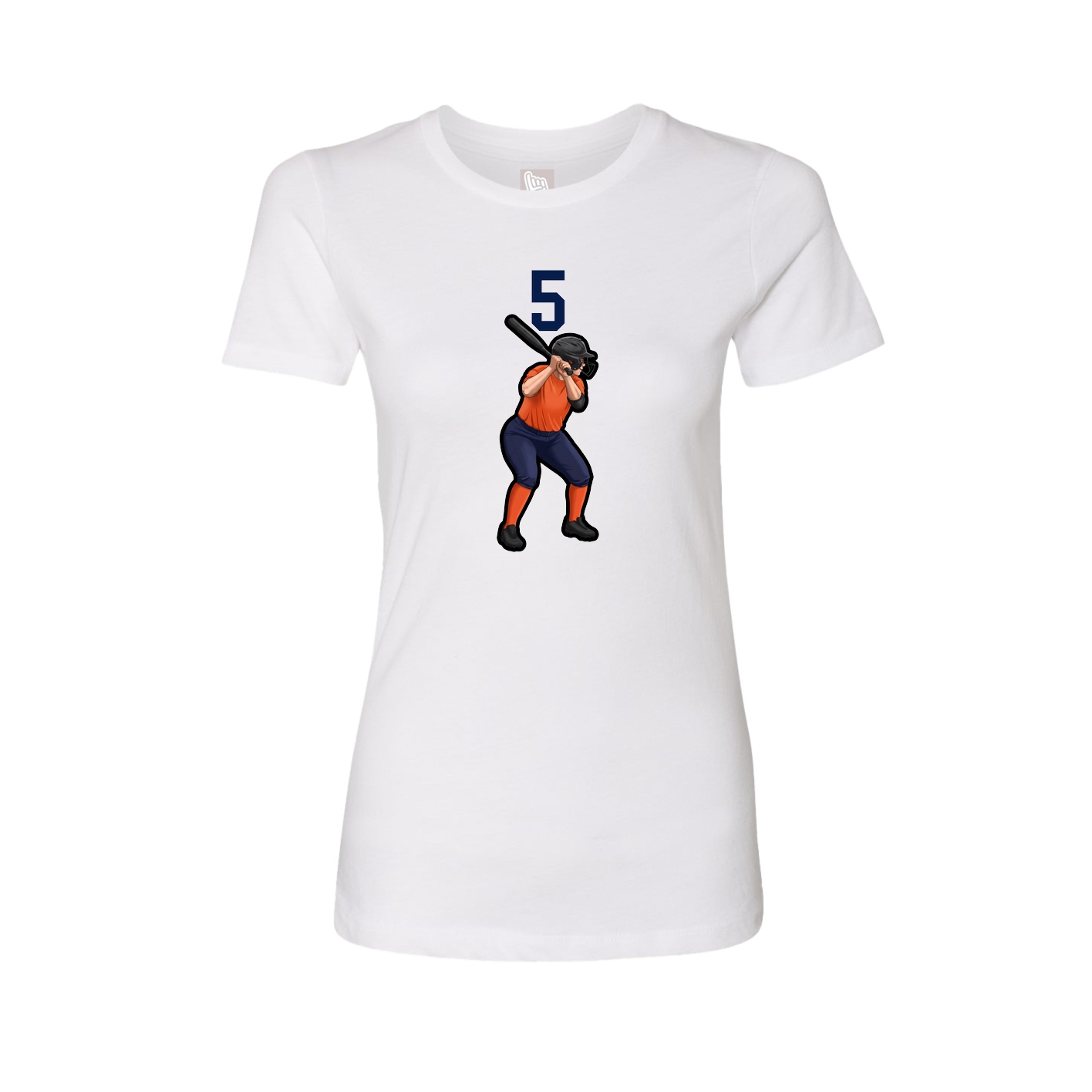 Fitted Women's Tee — Number Top in White