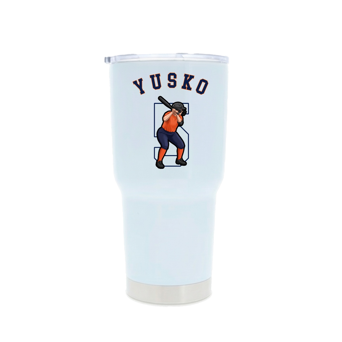 30oz Stainless Steel Tumbler — Shirsey Arch in White