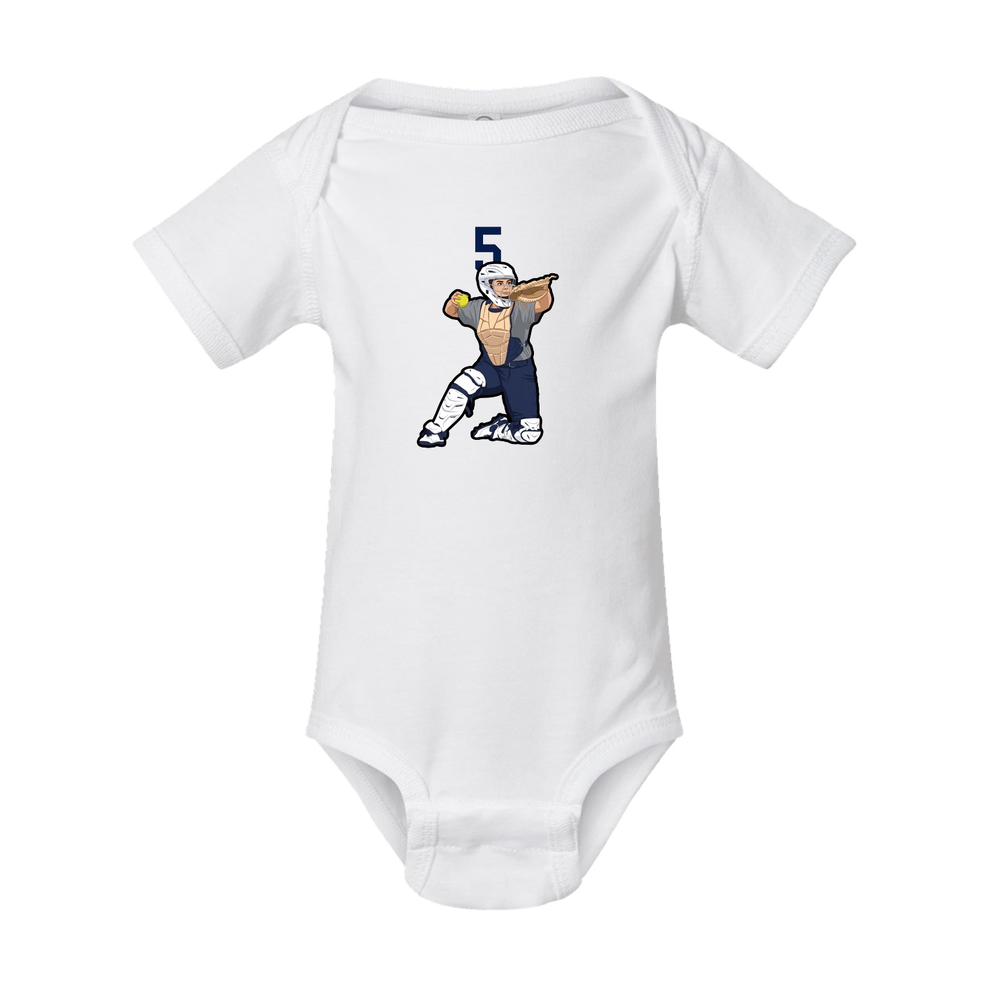 Baby Onesie — Number Top in White