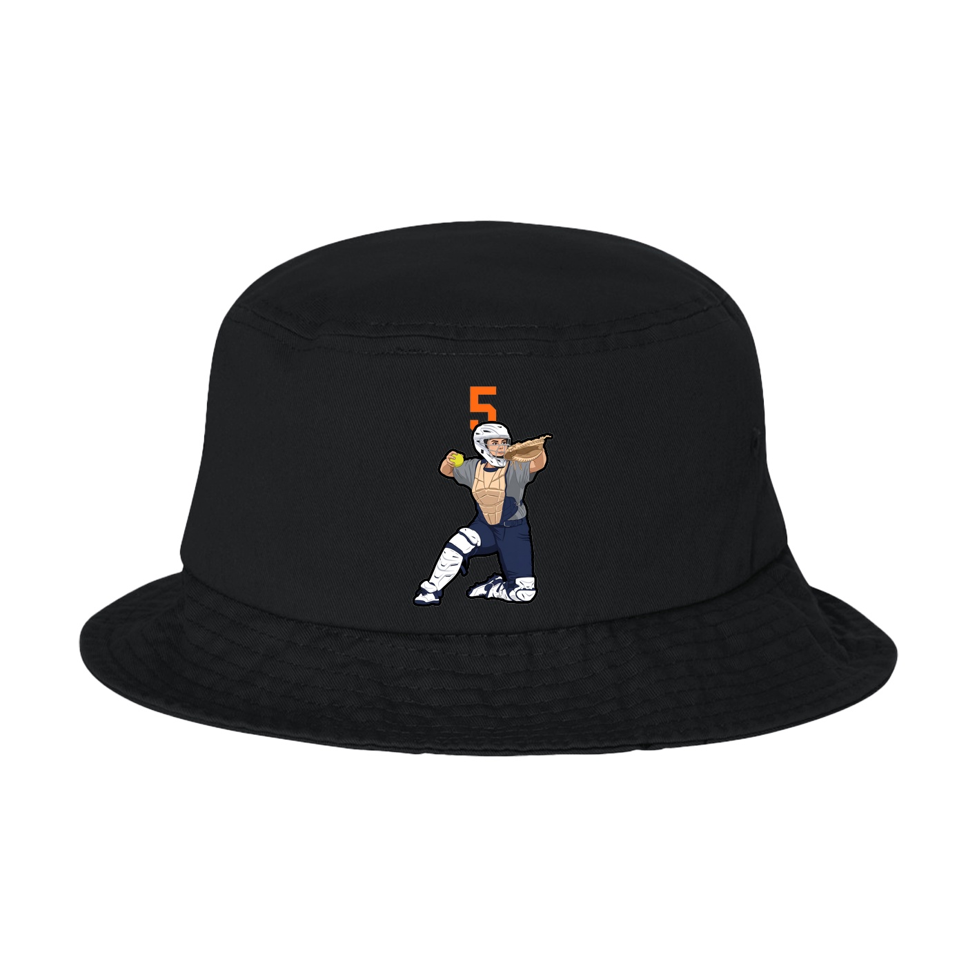 Bucket Cap — Number Top in Black