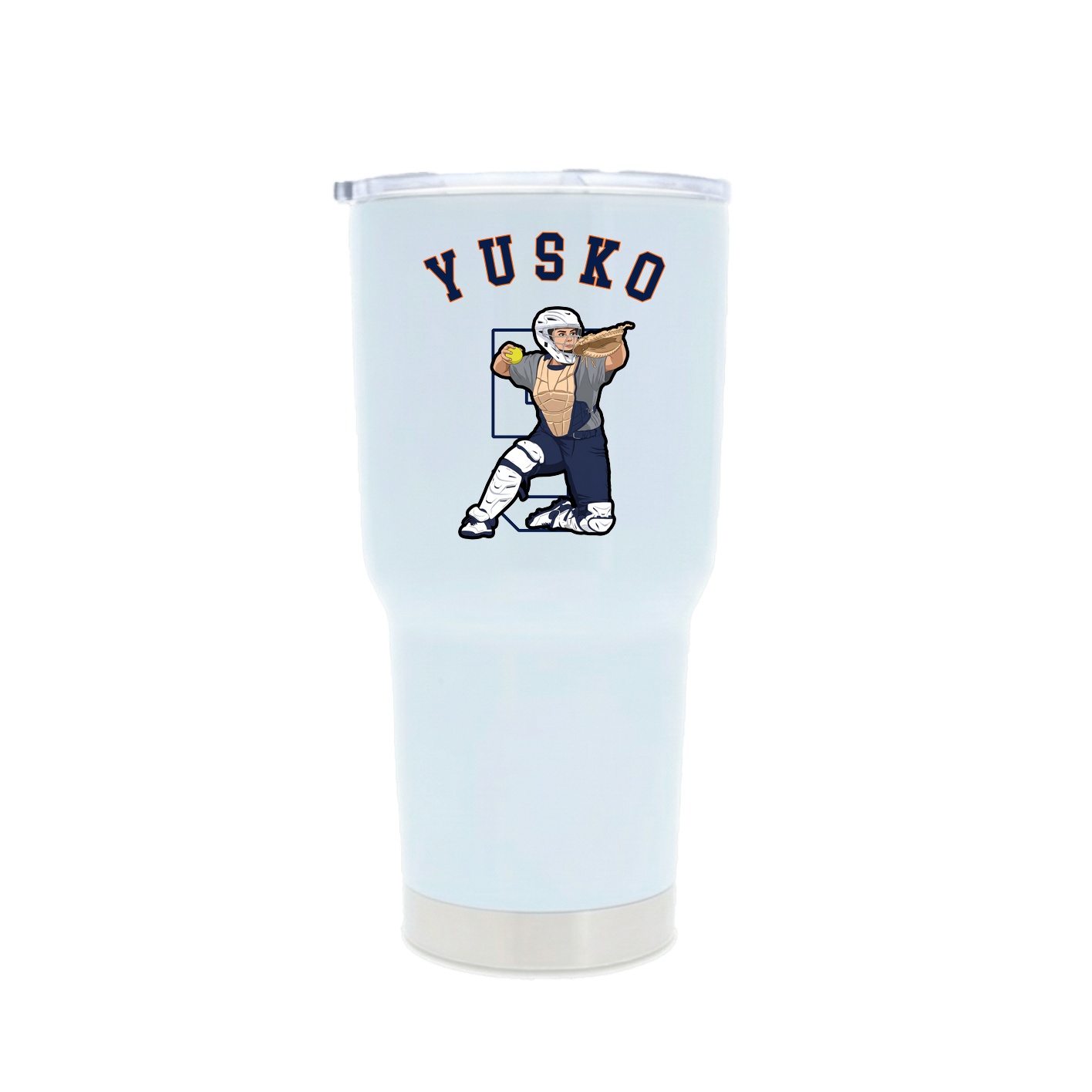 30oz Stainless Steel Tumbler — Shirsey Arch in White