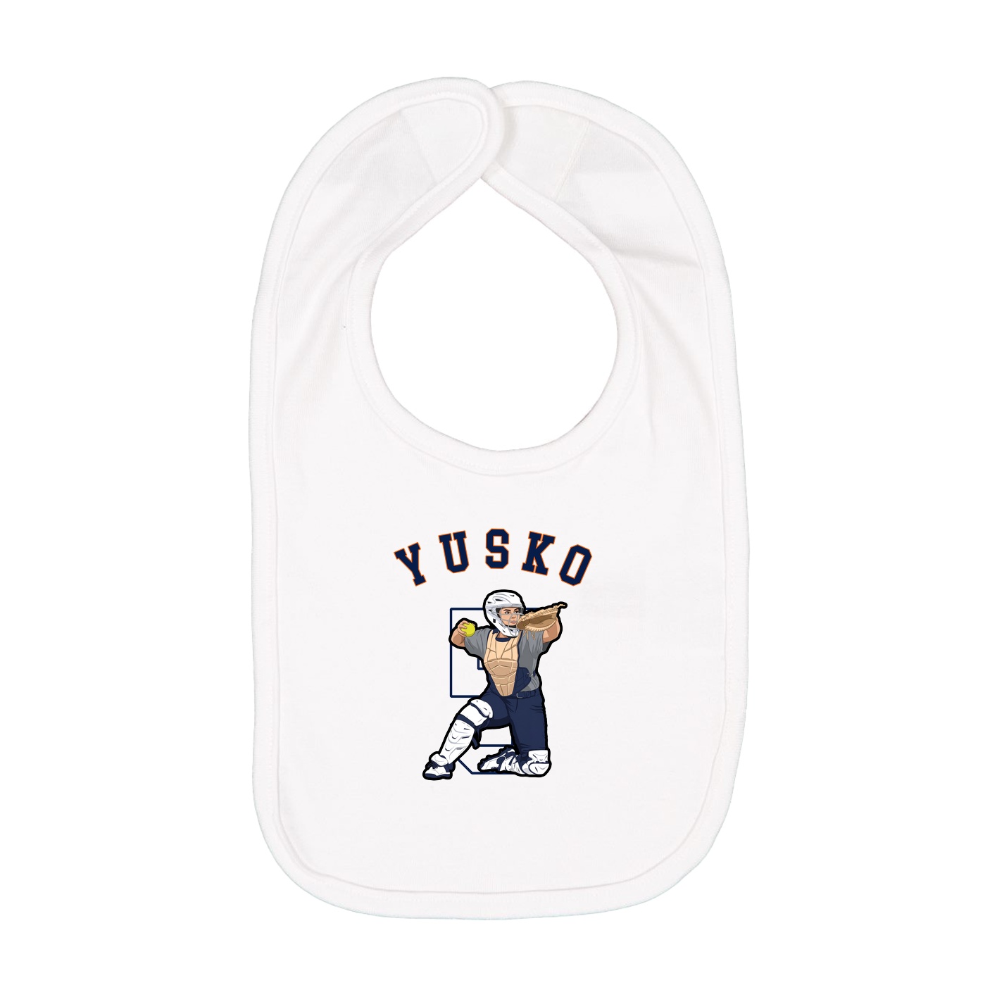 Infant Bib — Shirsey Arch in White