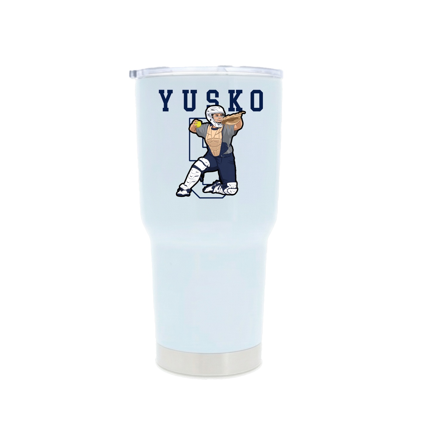 30oz Stainless Steel Tumbler — Shirsey in White