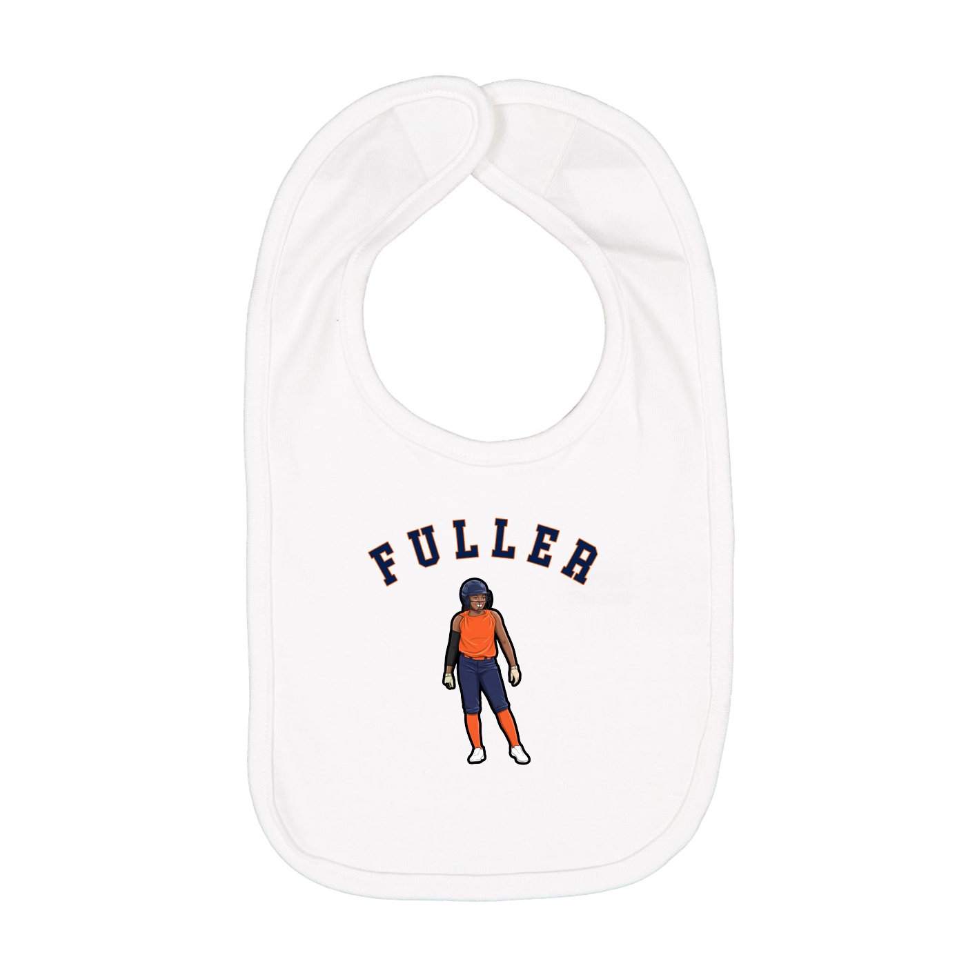 Infant Bib — Shirsey Arch in White