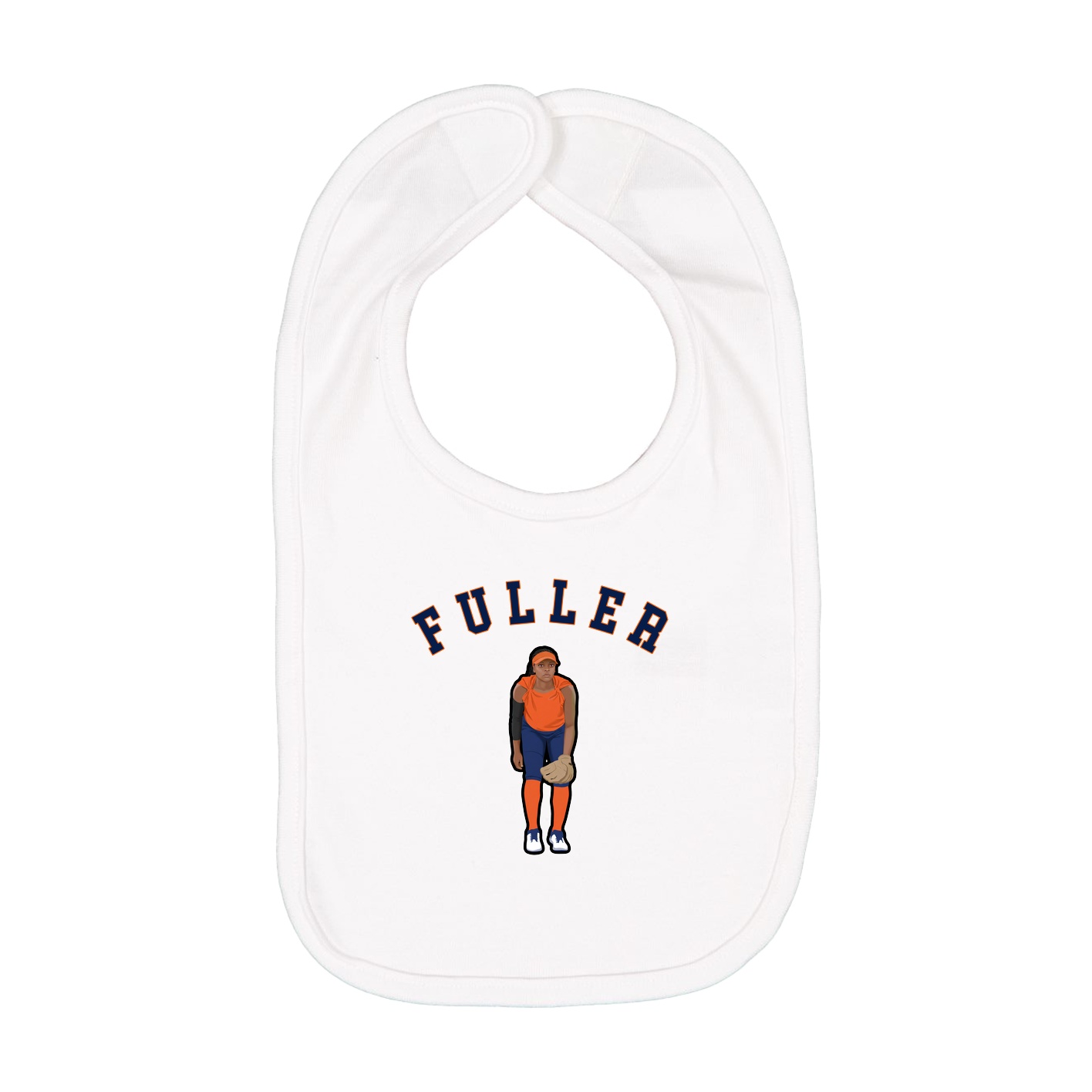 Infant Bib — Shirsey Arch in White