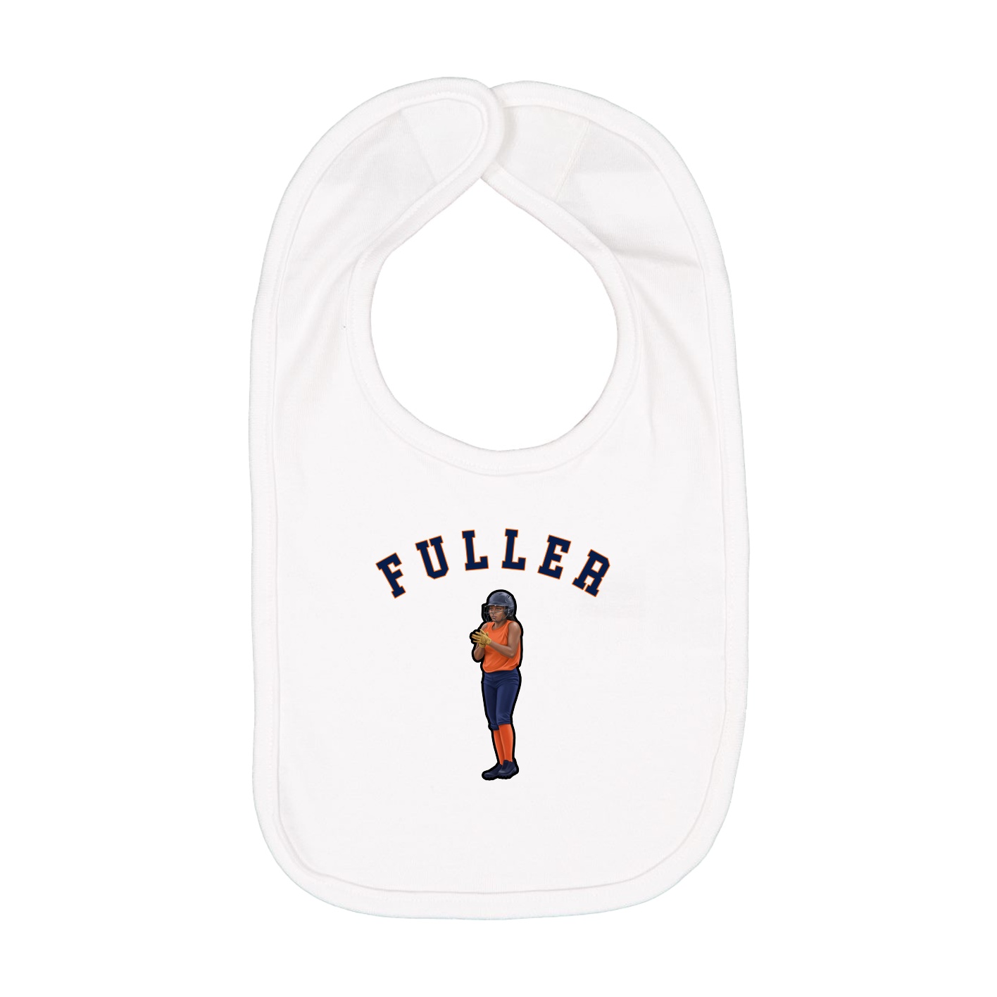 Infant Bib — Shirsey Arch in White