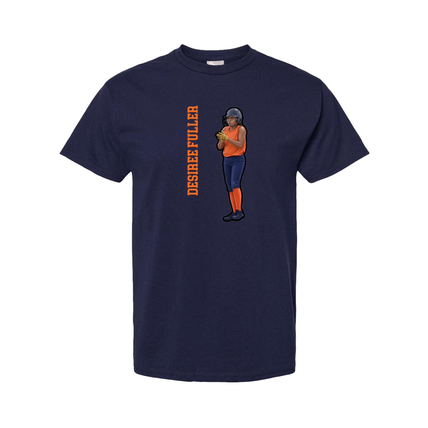 Youth Tee — Name Vertical in Navy