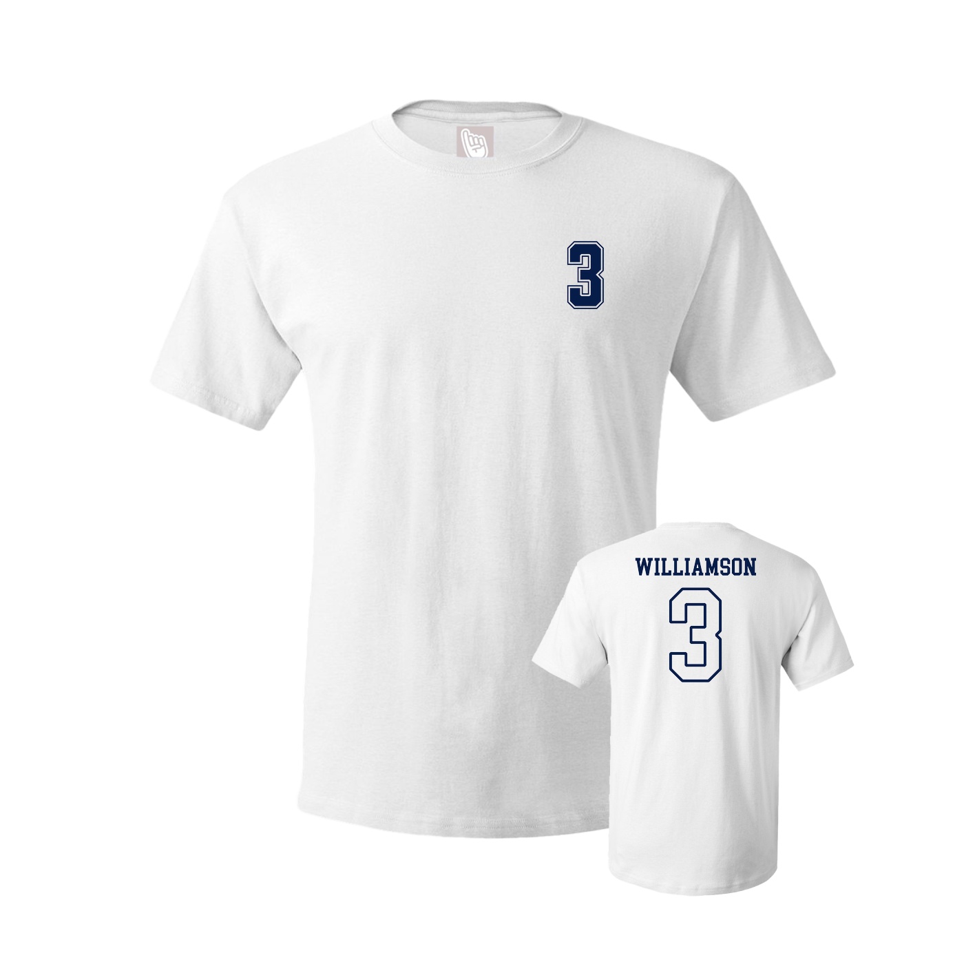 Youth Tee — Chest Back in White