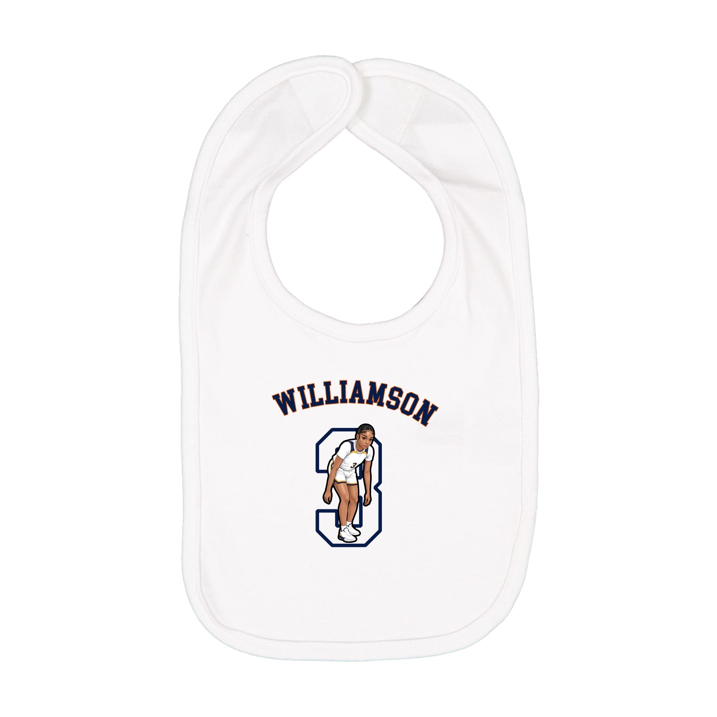 Infant Bib — Shirsey Arch in White