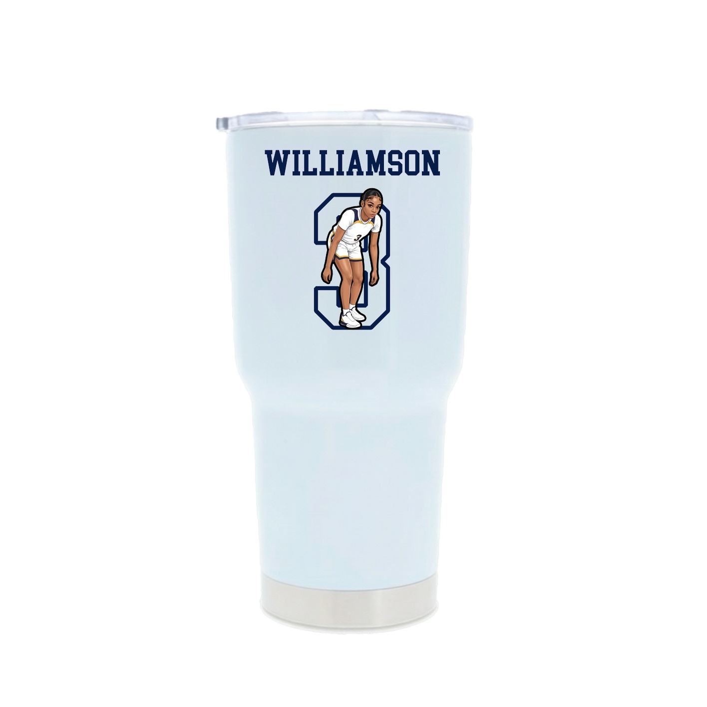 30oz Stainless Steel Tumbler — Shirsey in White