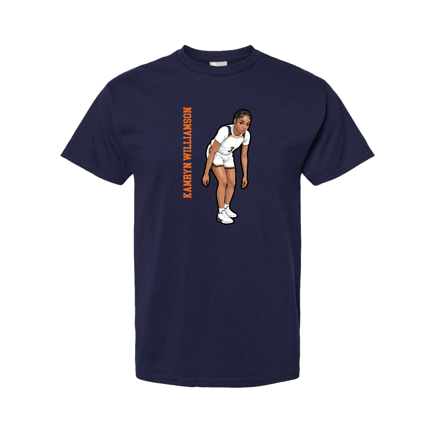Youth Tee — Name Vertical in Navy