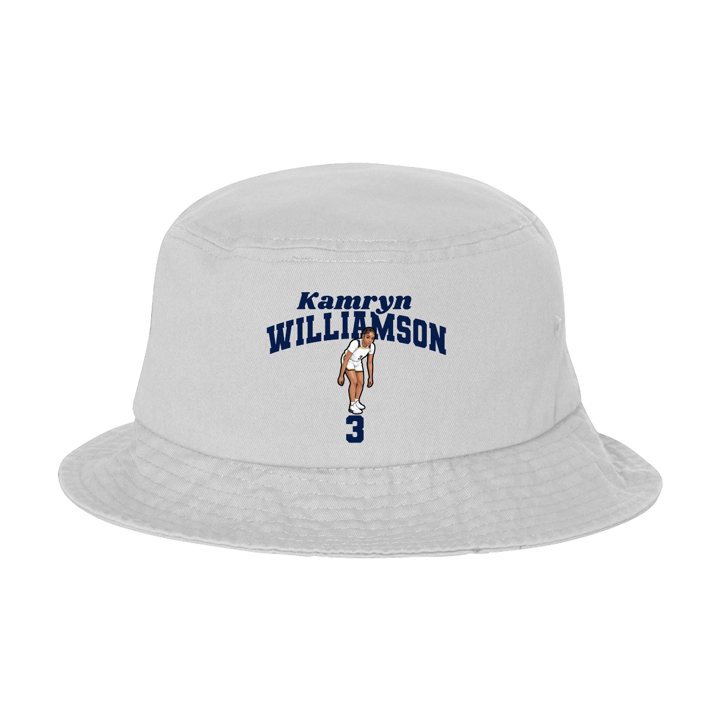 Bucket Cap — Signature Arch in White