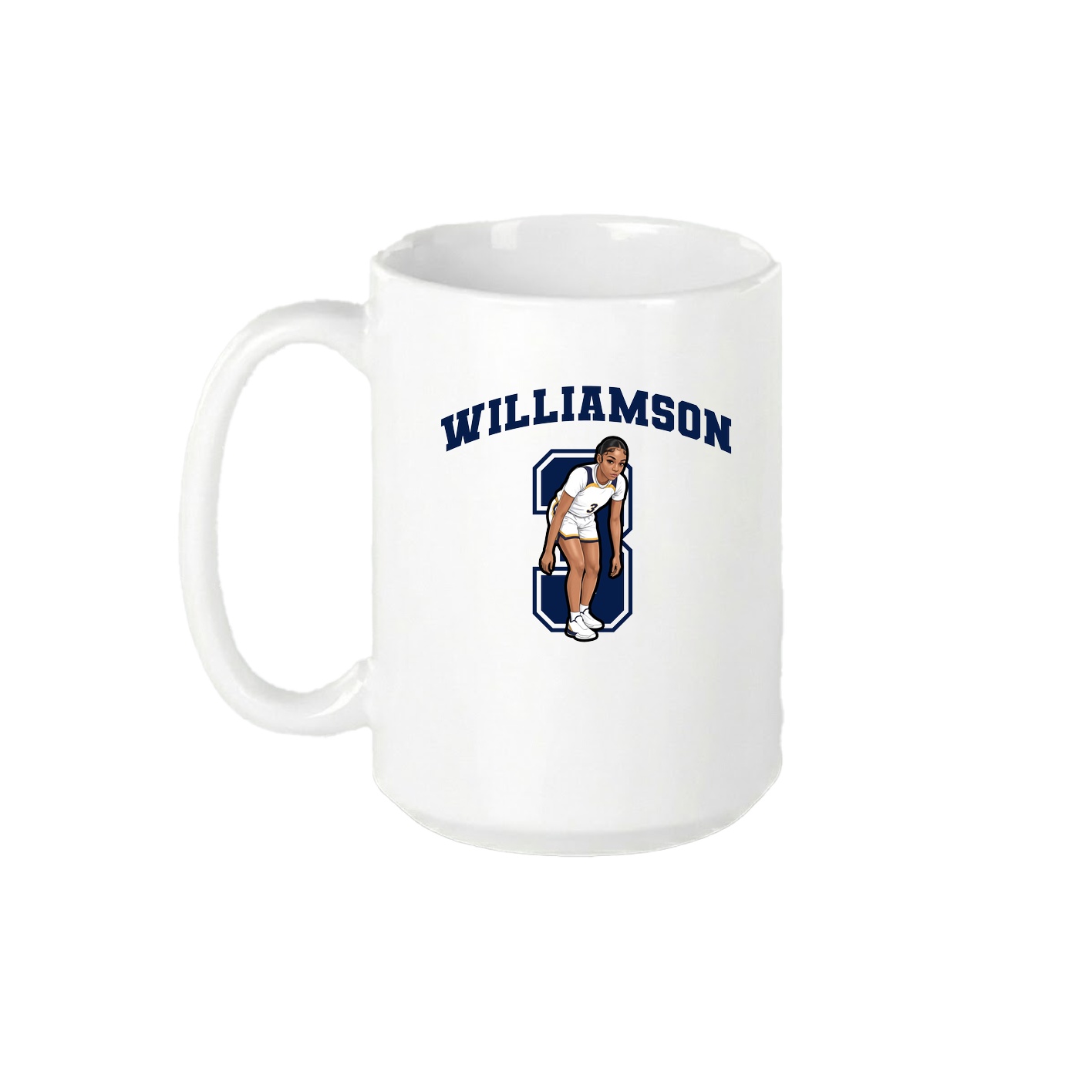 15oz Coffee Mug — Number in White
