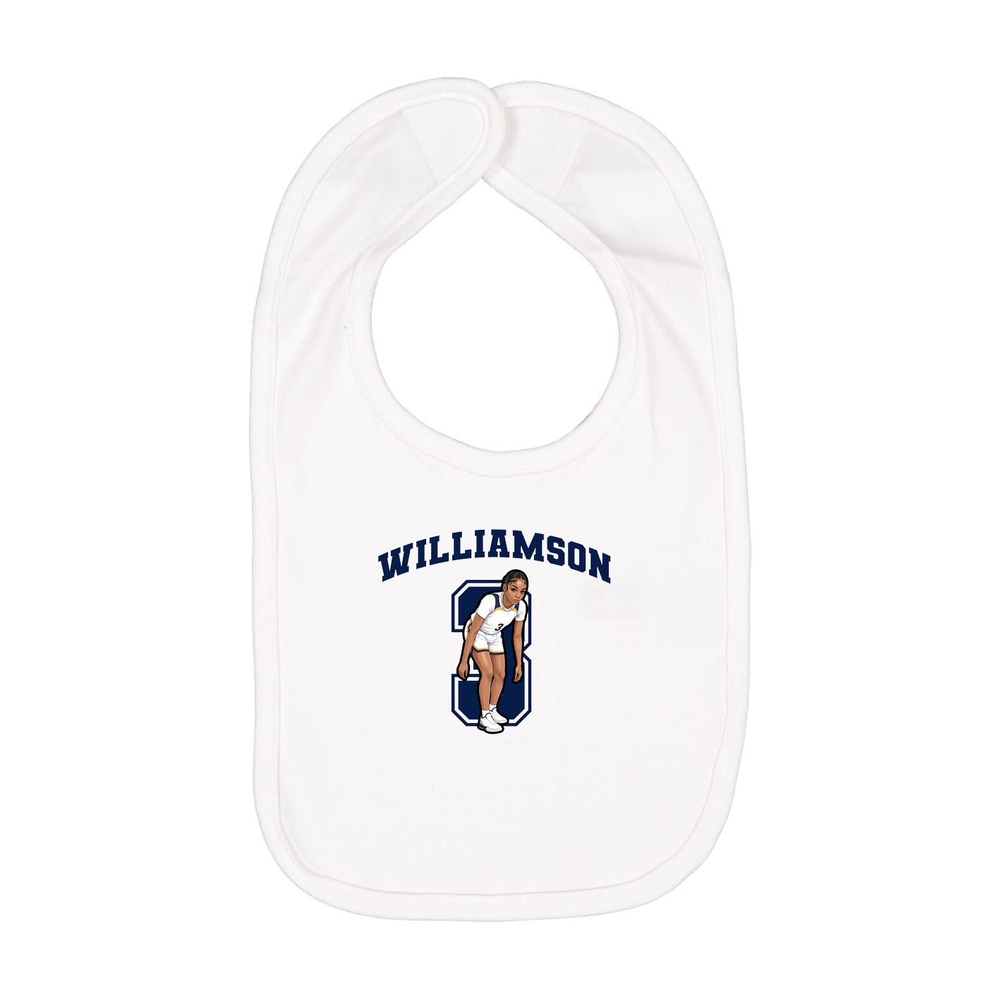 Infant Bib — Number in White