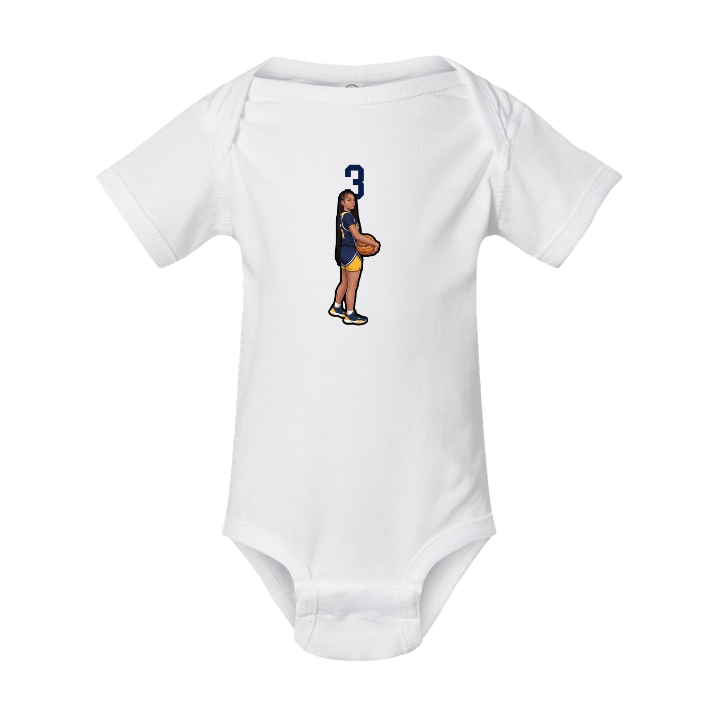 Baby Onesie — Number Top in White