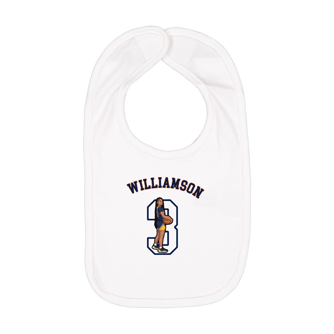 Infant Bib — Shirsey Arch in White