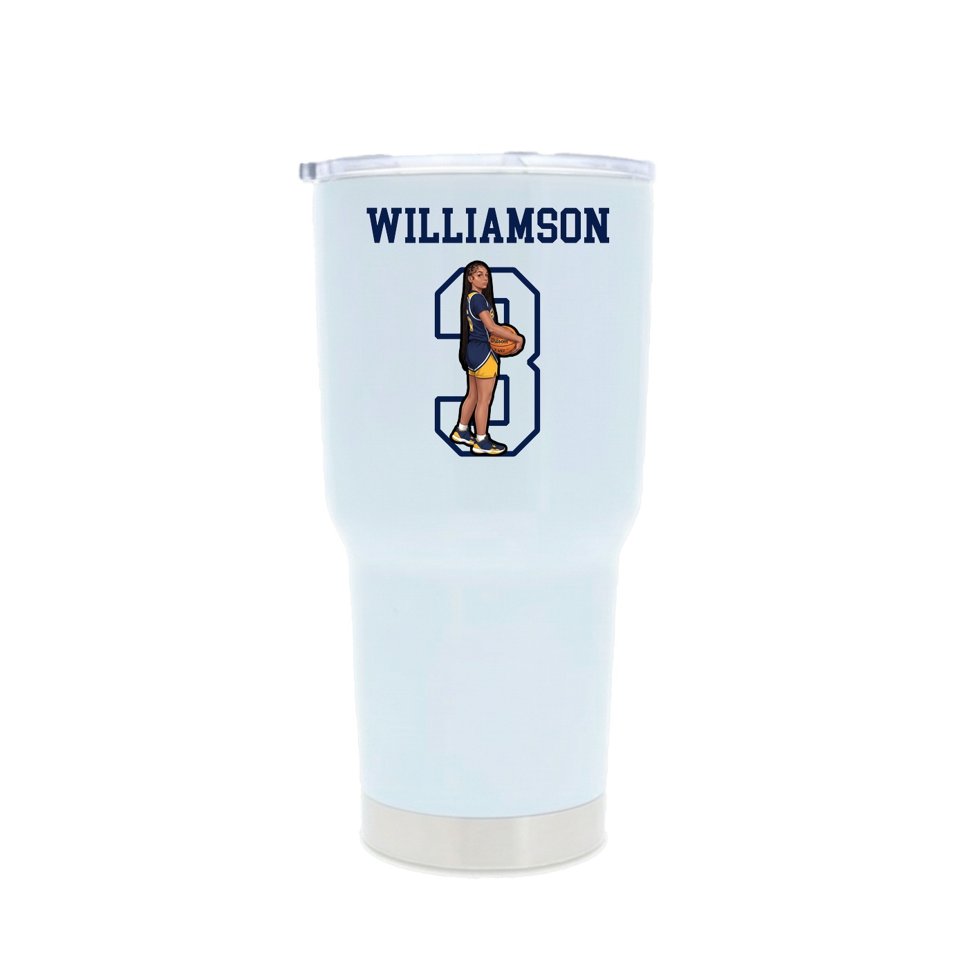 30oz Stainless Steel Tumbler — Shirsey in White
