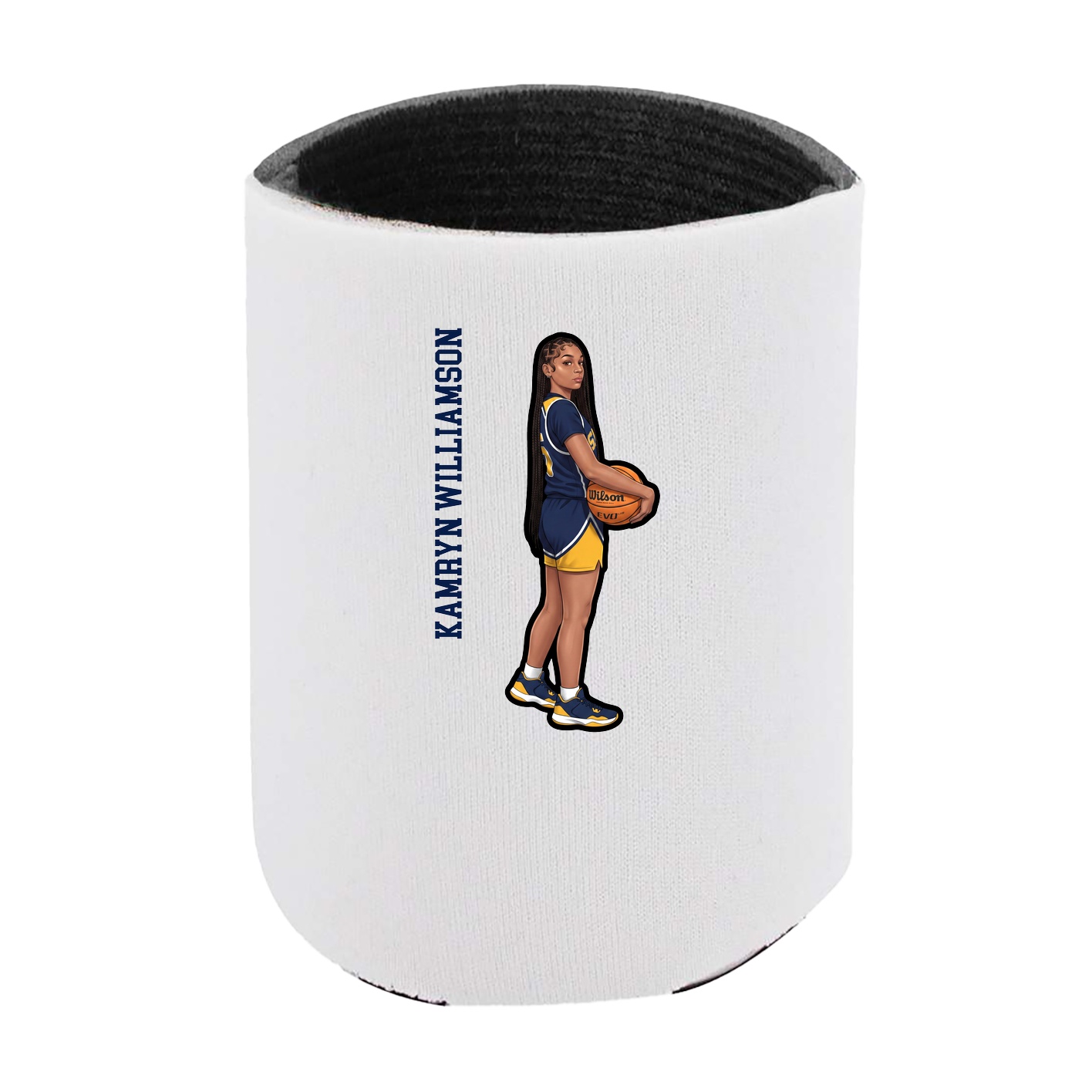 Can Holder — Name Vertical in White