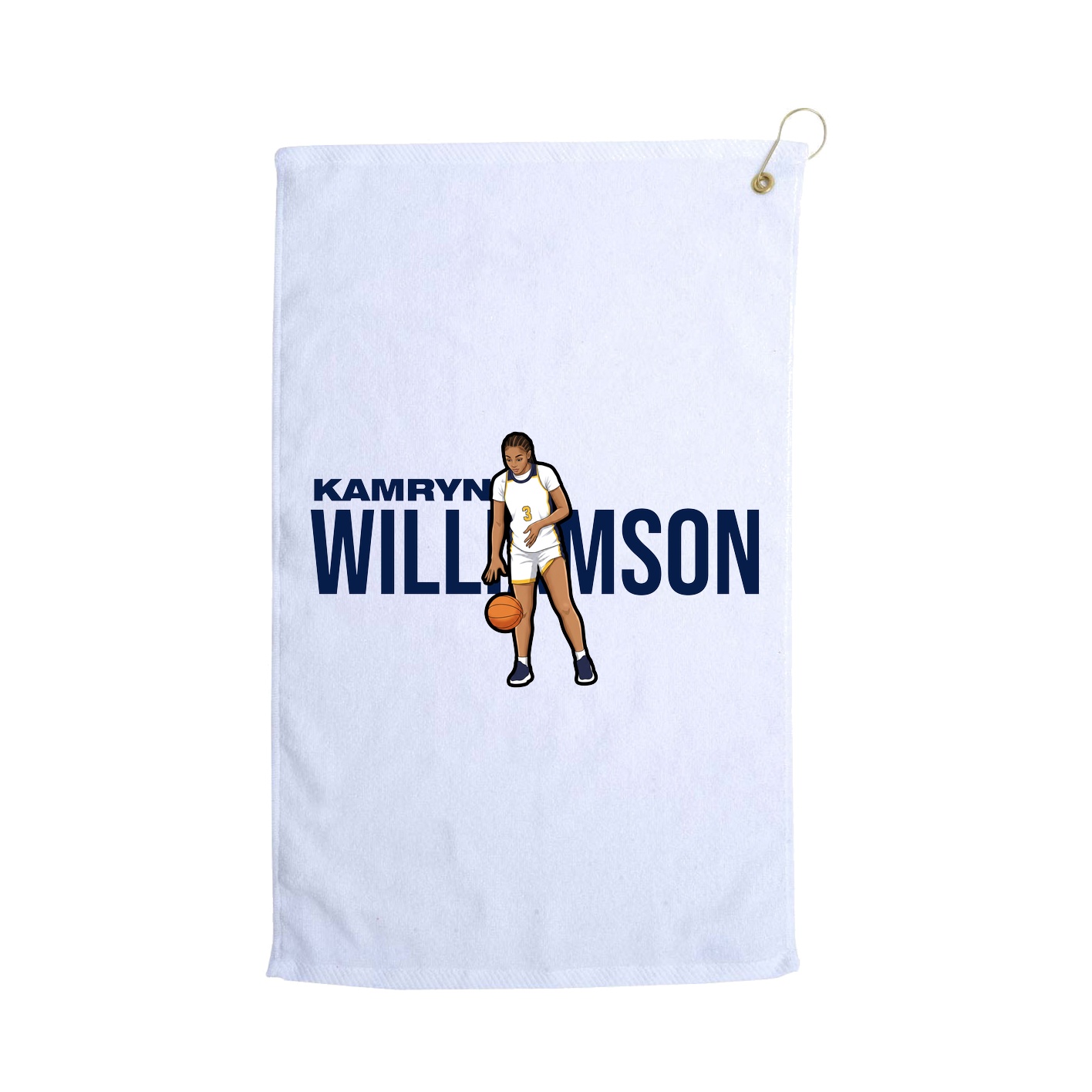 Golf Towel — Player Name in White