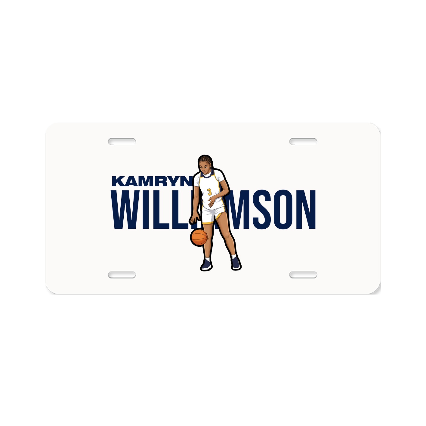 License Plate — Player Name in Classic