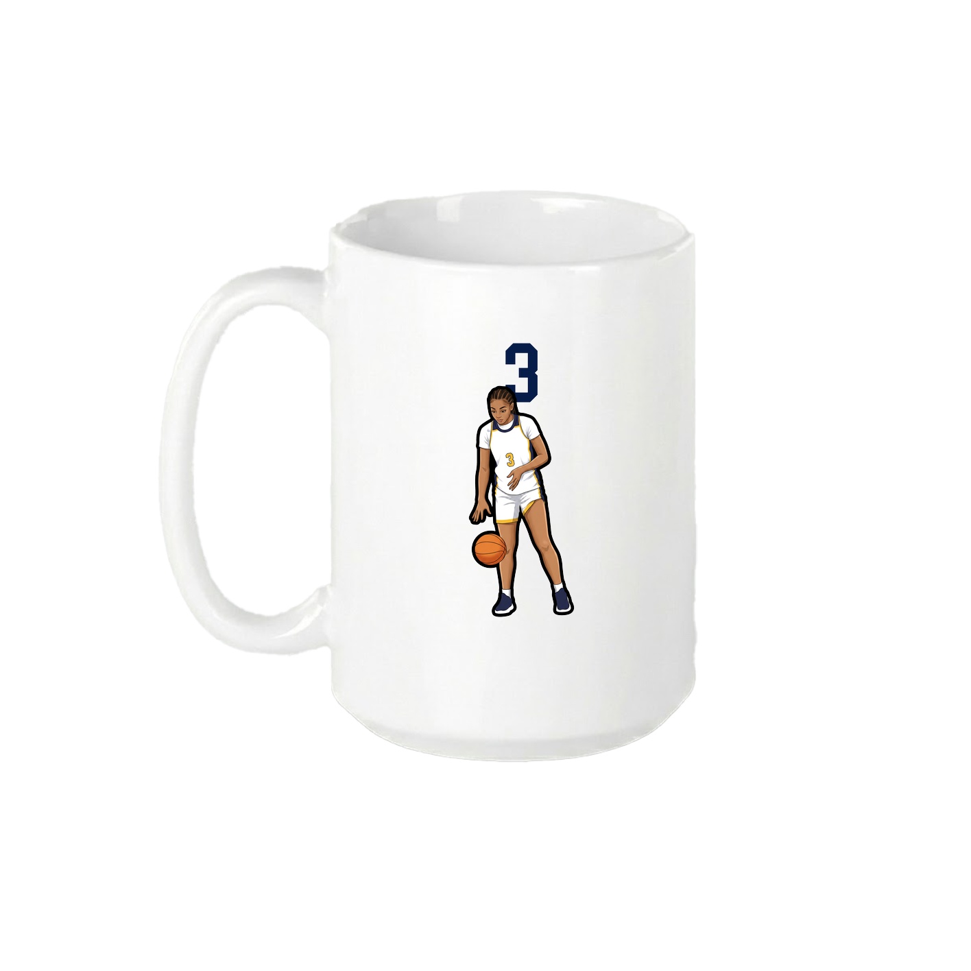 15oz Coffee Mug — Number Top in White