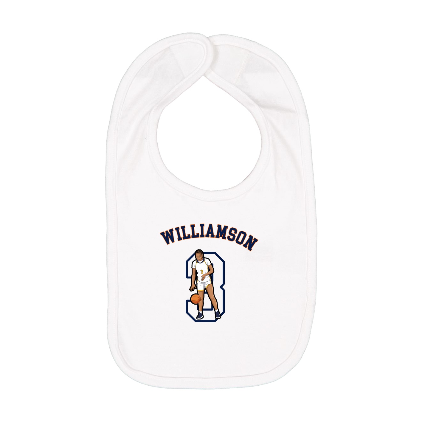 Infant Bib — Shirsey Arch in White