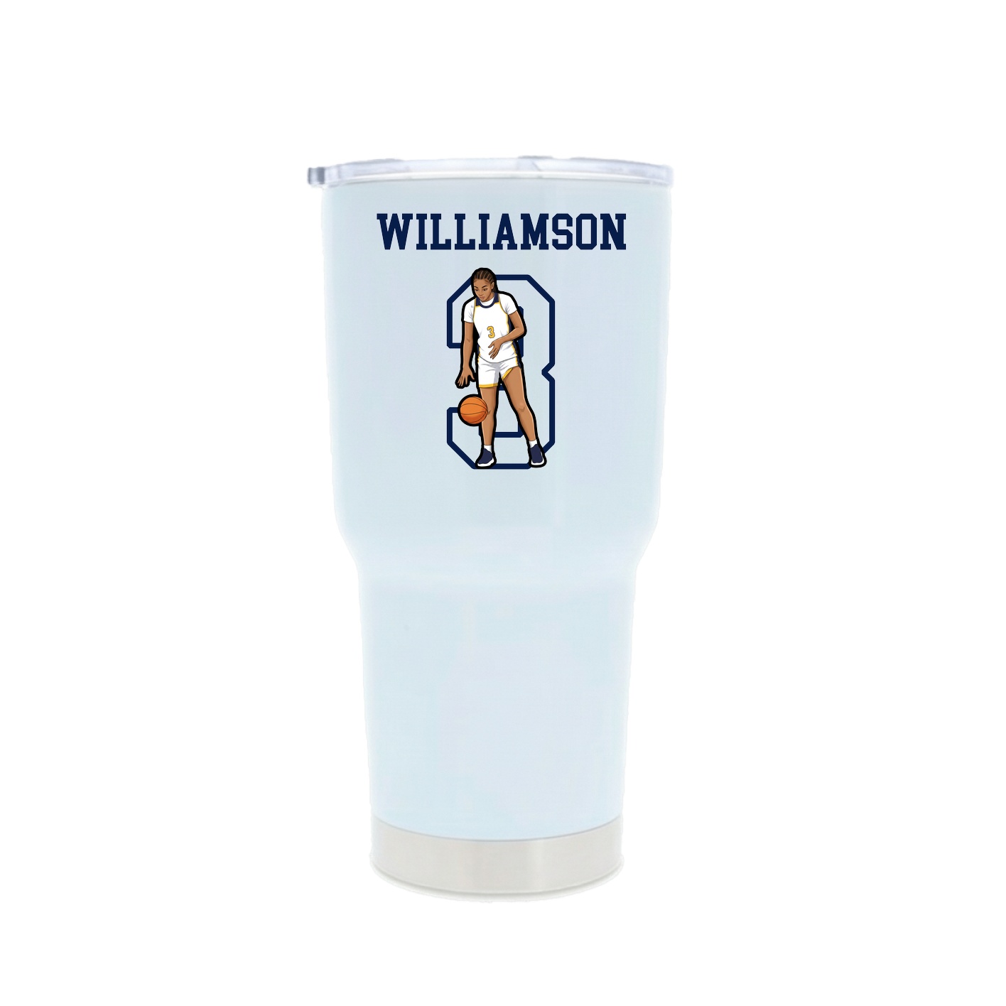 30oz Stainless Steel Tumbler — Shirsey in White