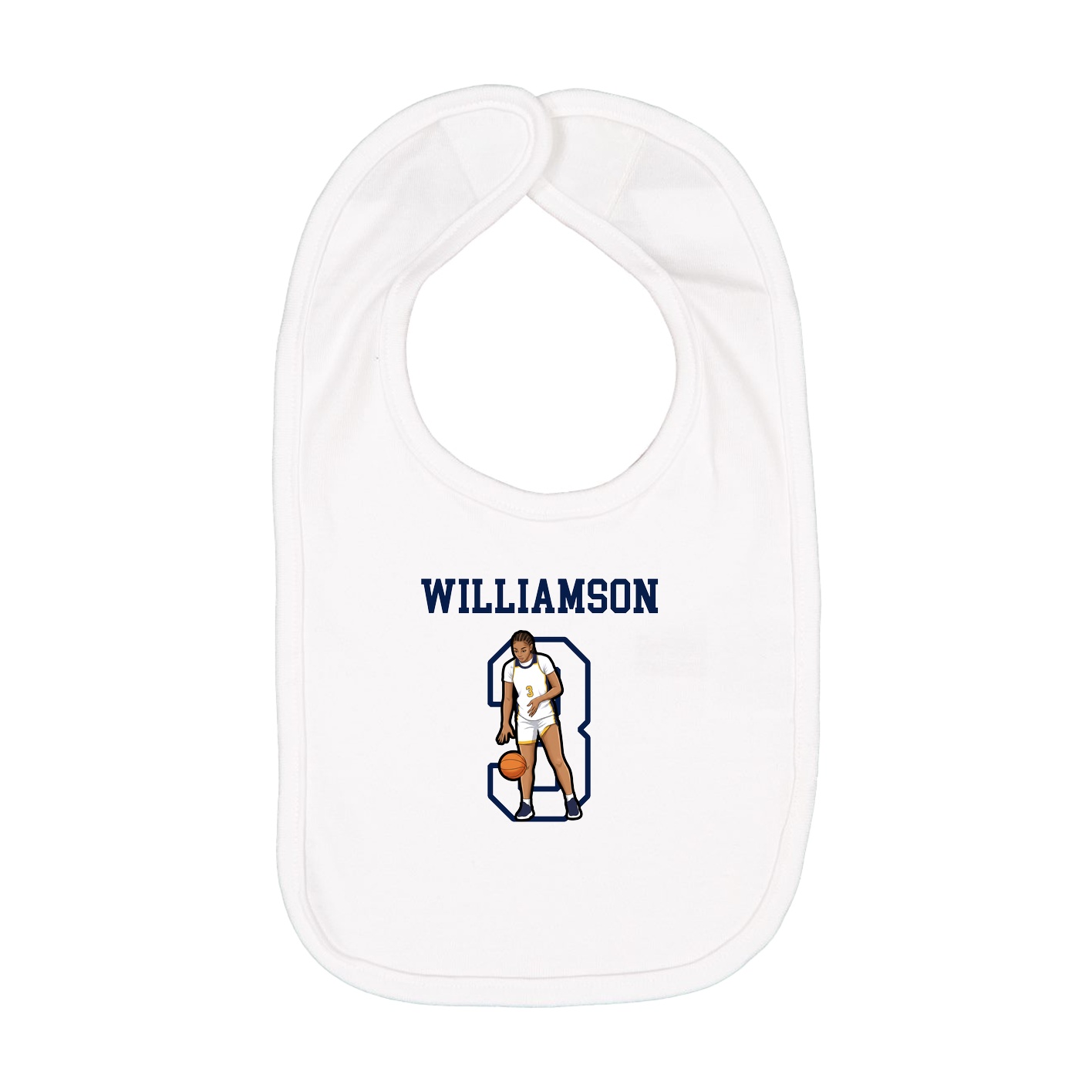 Infant Bib — Shirsey in White