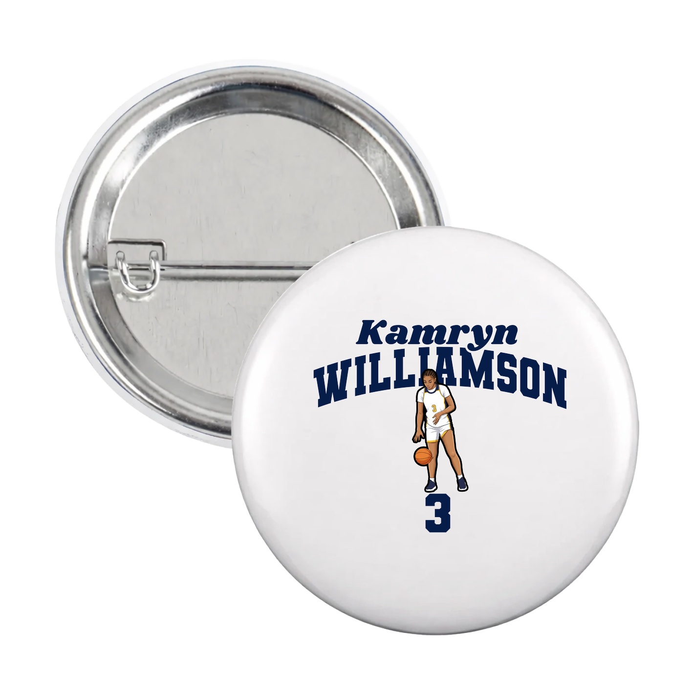 Game Day Button — Signature Arch in White