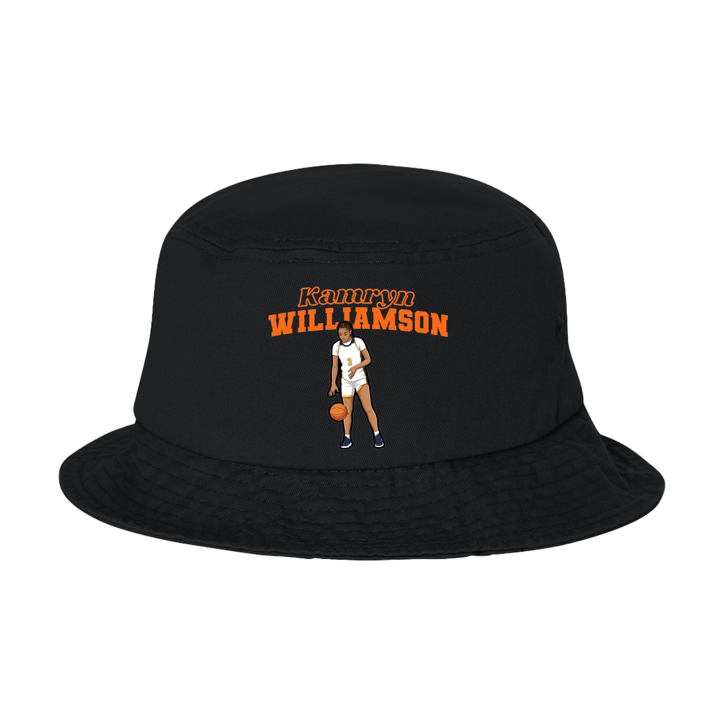 Bucket Cap — Name Arch in Black