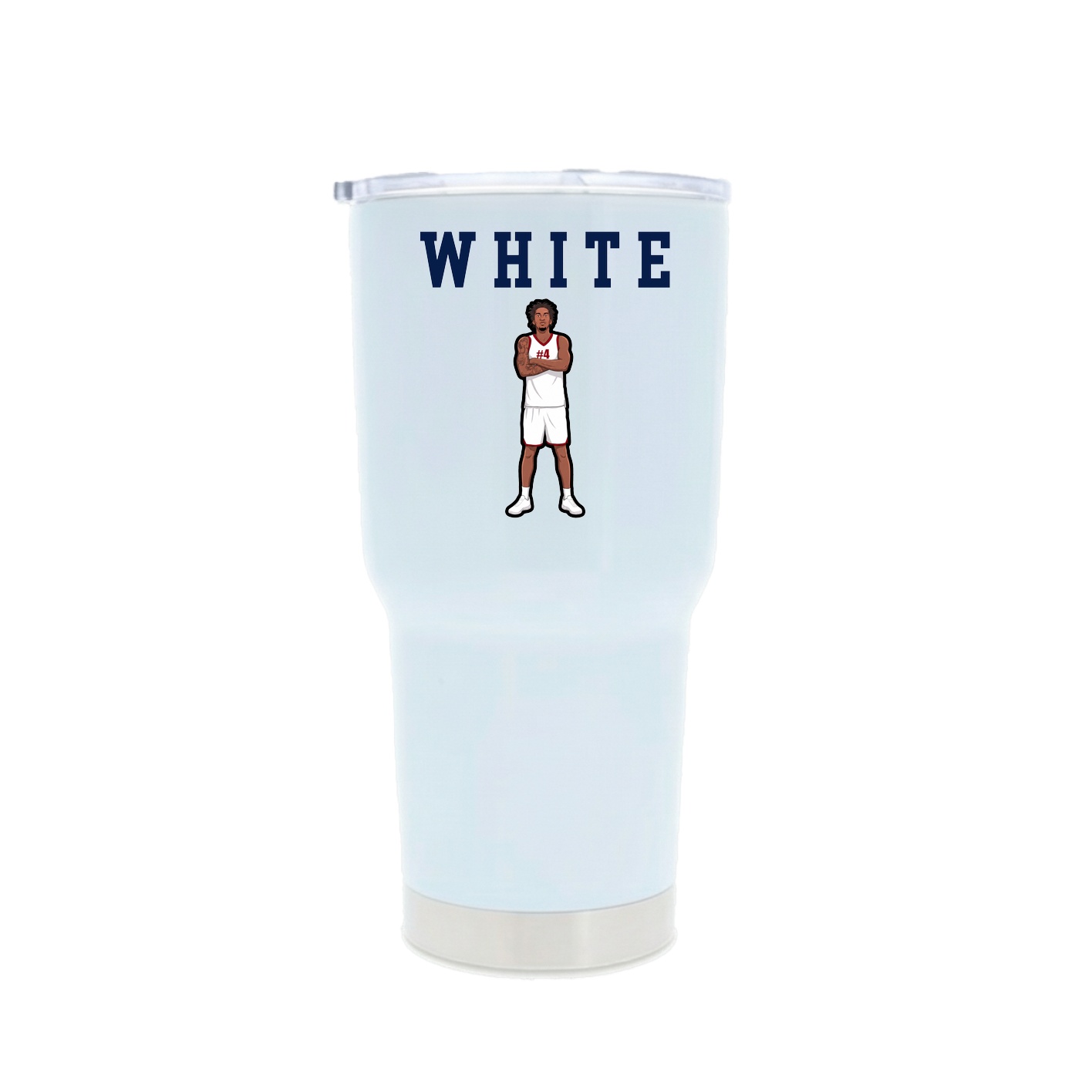 30oz Stainless Steel Tumbler — Shirsey in White