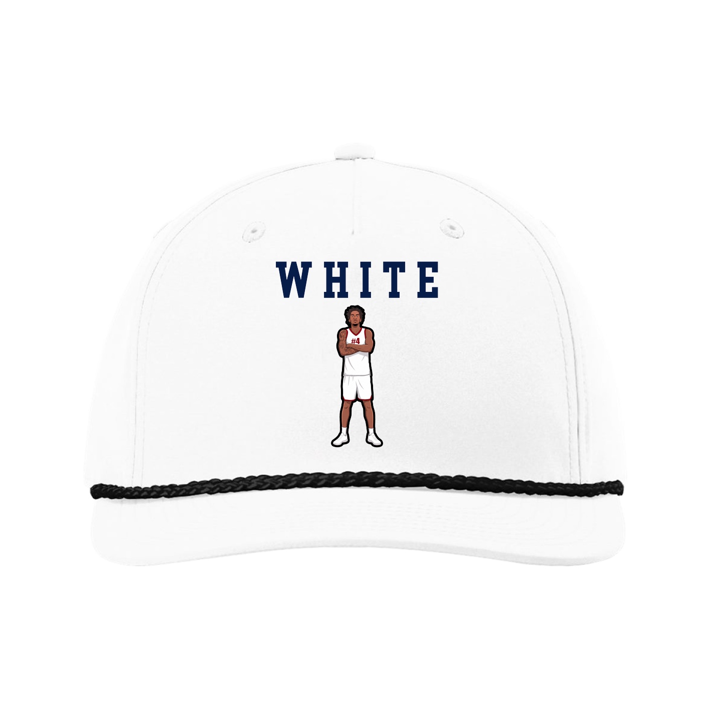Five-Panel Classic Rope Cap — Shirsey in White