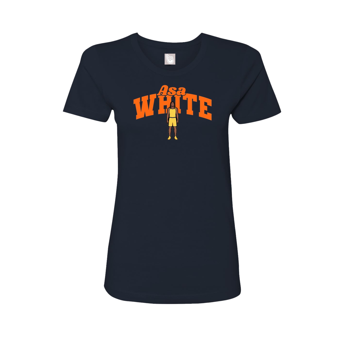 Fitted Women's Tee — Signature Arch in Navy