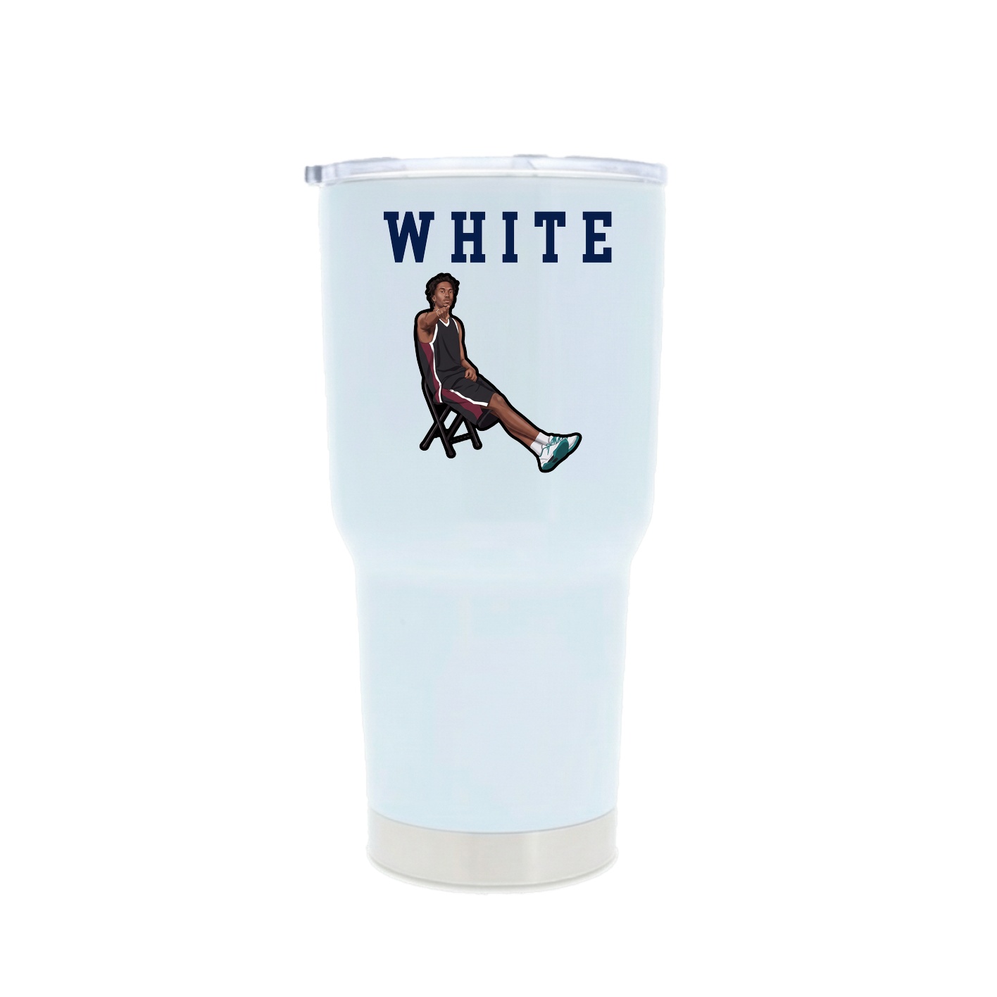 30oz Stainless Steel Tumbler — Shirsey in White
