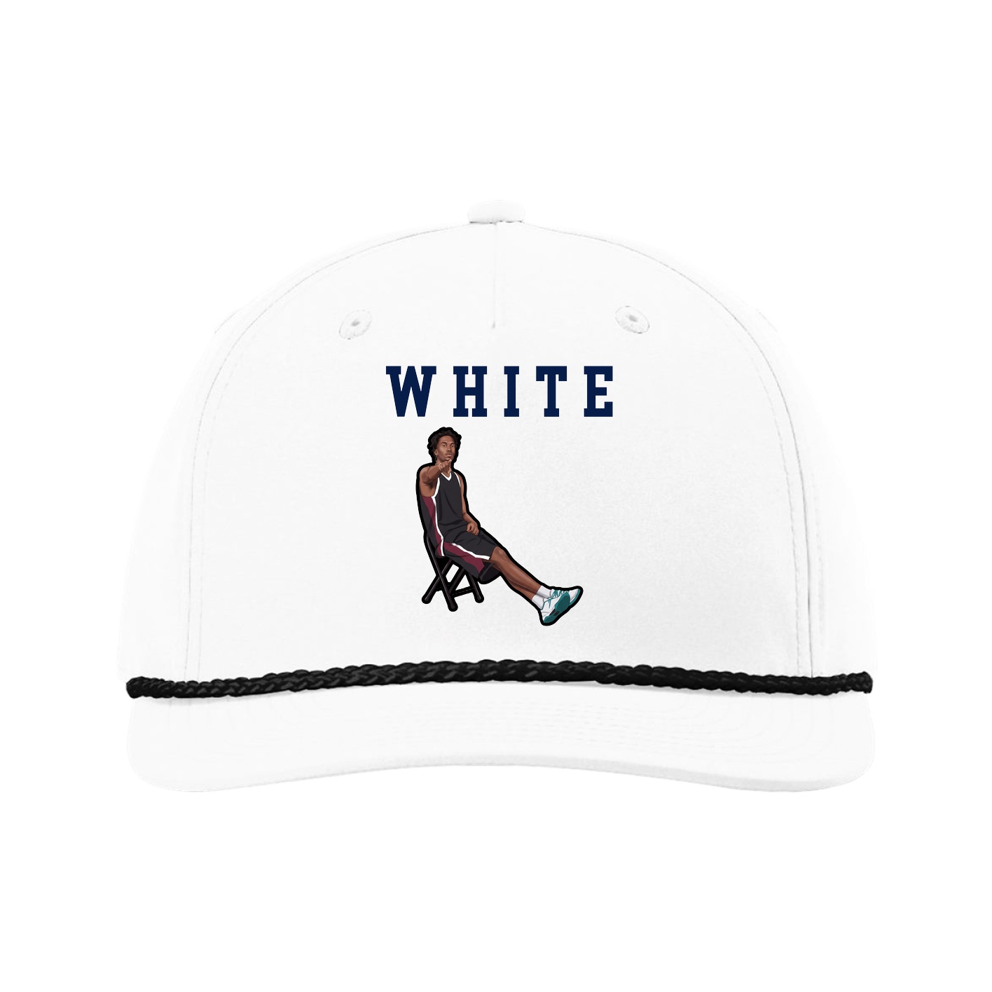 Five-Panel Classic Rope Cap — Shirsey in White