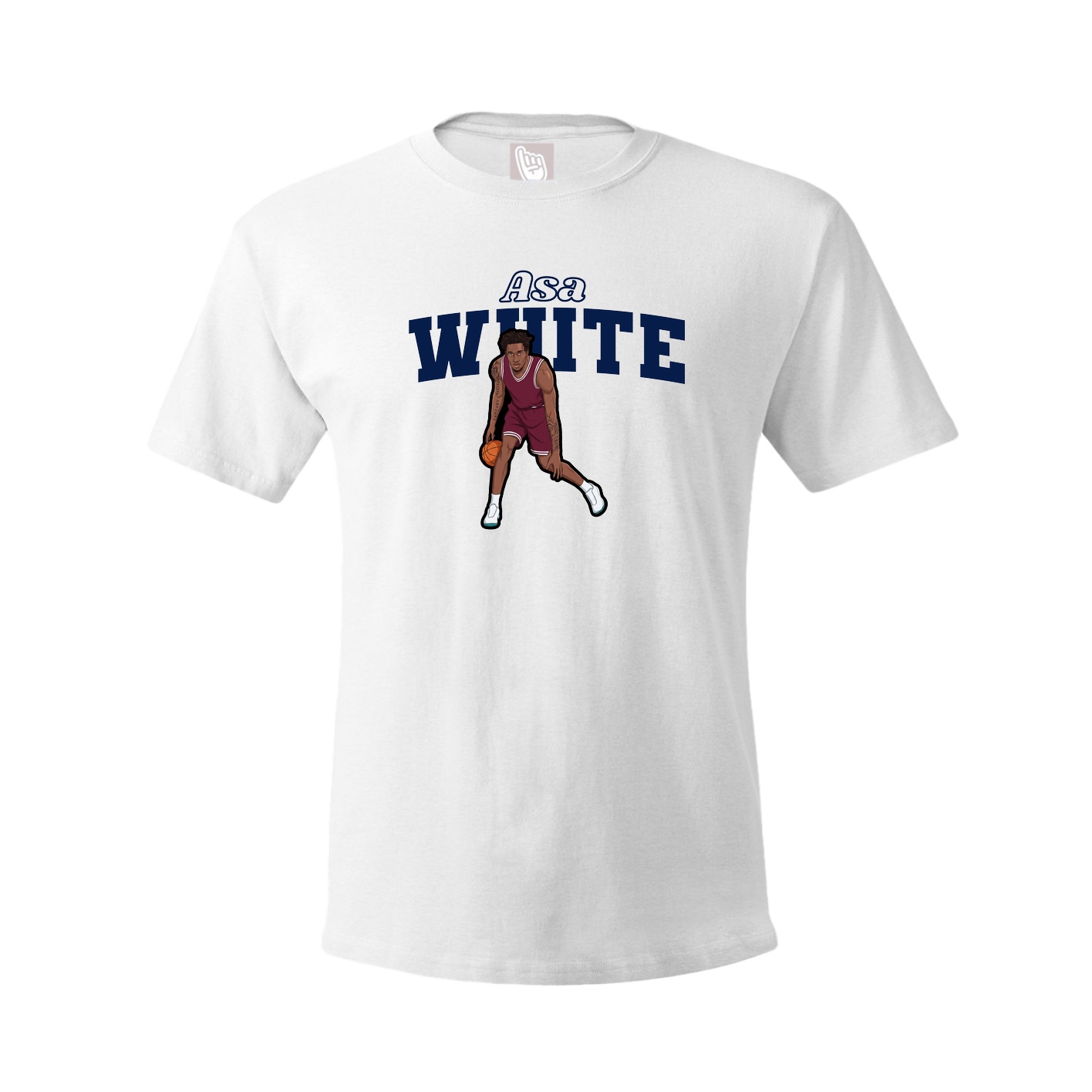 Youth Tee — Name Arch in White