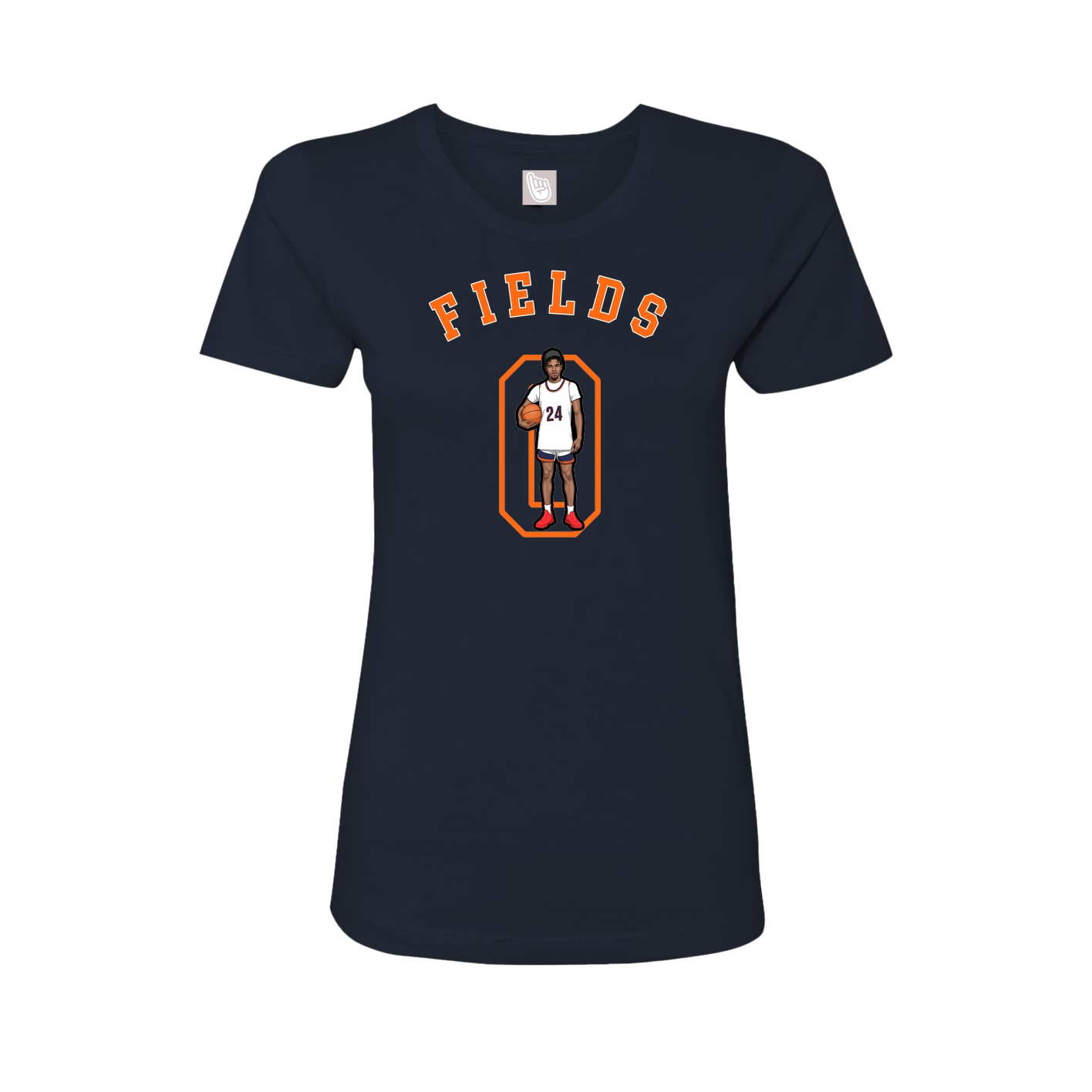 Fitted Women's Tee — Shirsey Arch in Navy