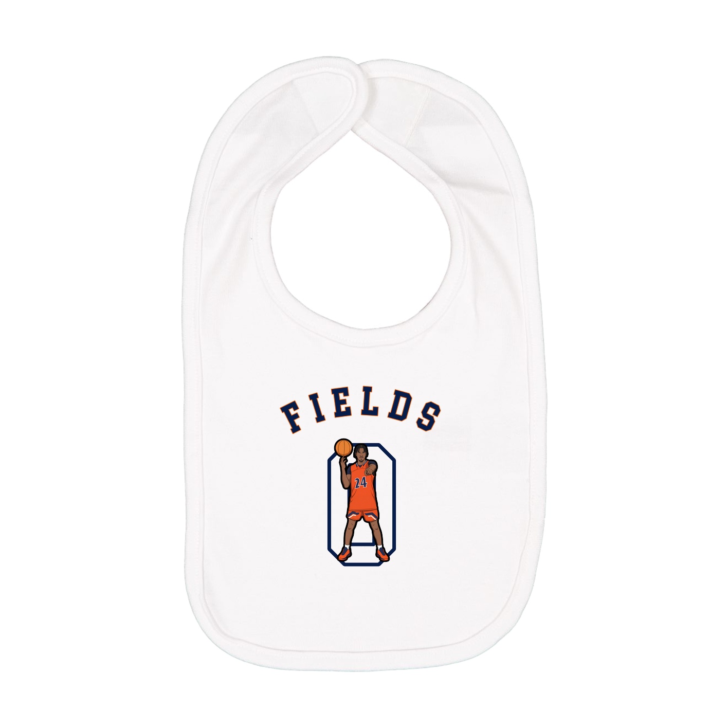 Infant Bib — Shirsey Arch in White