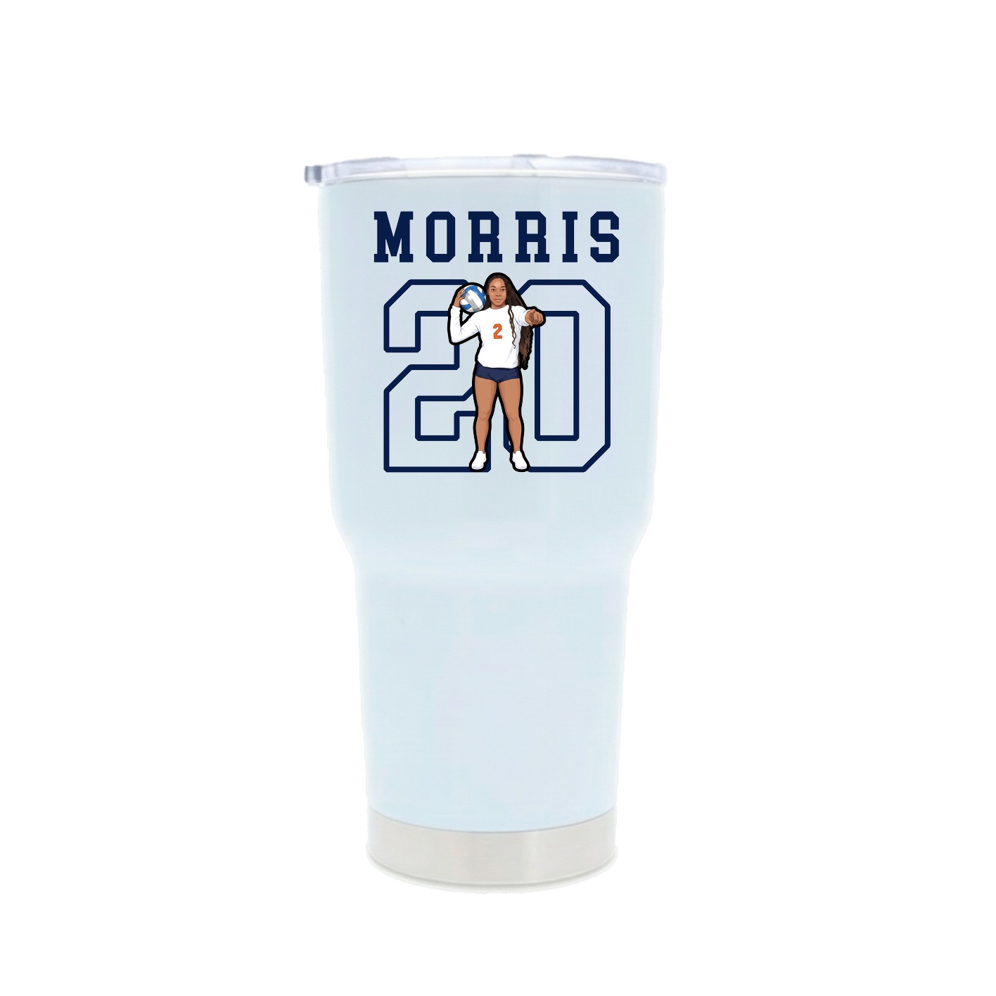 30oz Stainless Steel Tumbler — Shirsey in White