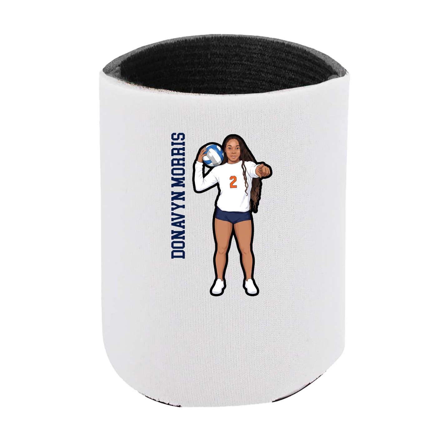 Can Holder — Name Vertical in White