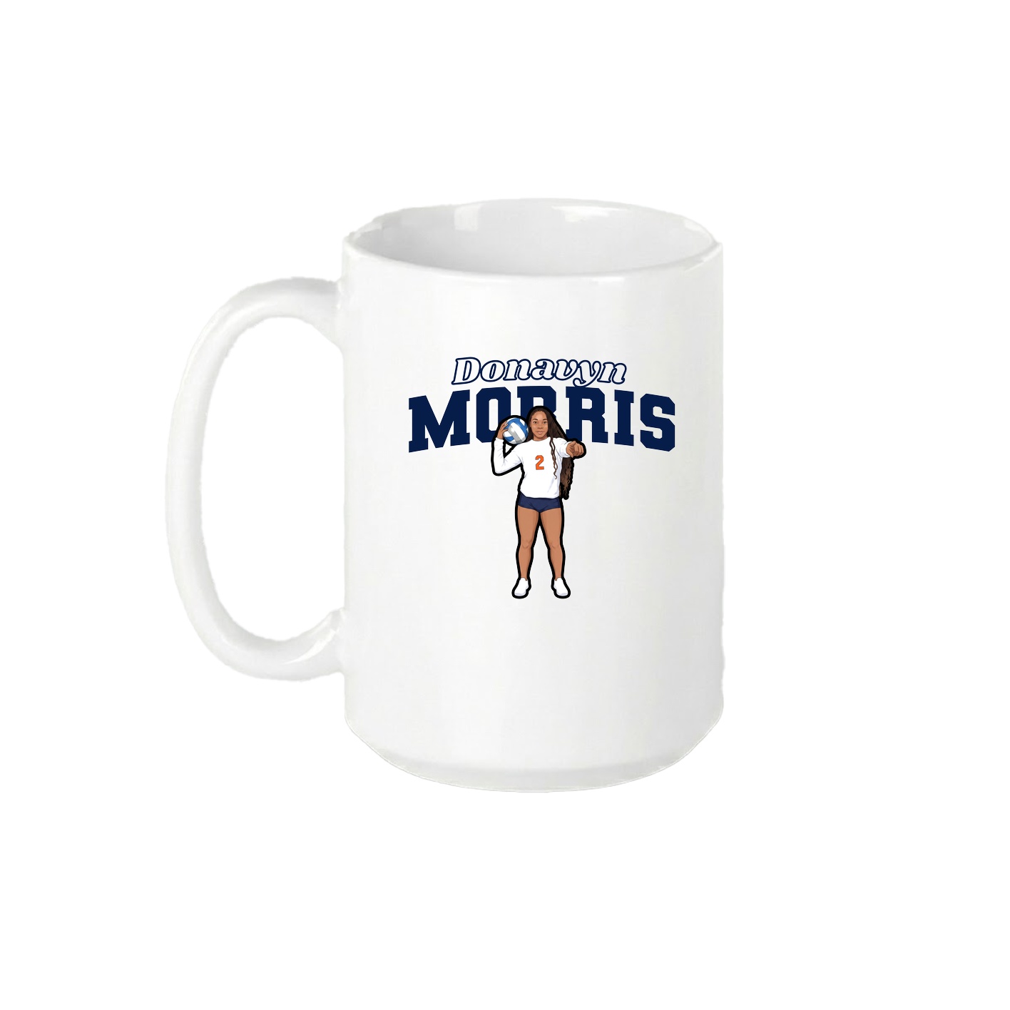 15oz Coffee Mug — Name Arch in White